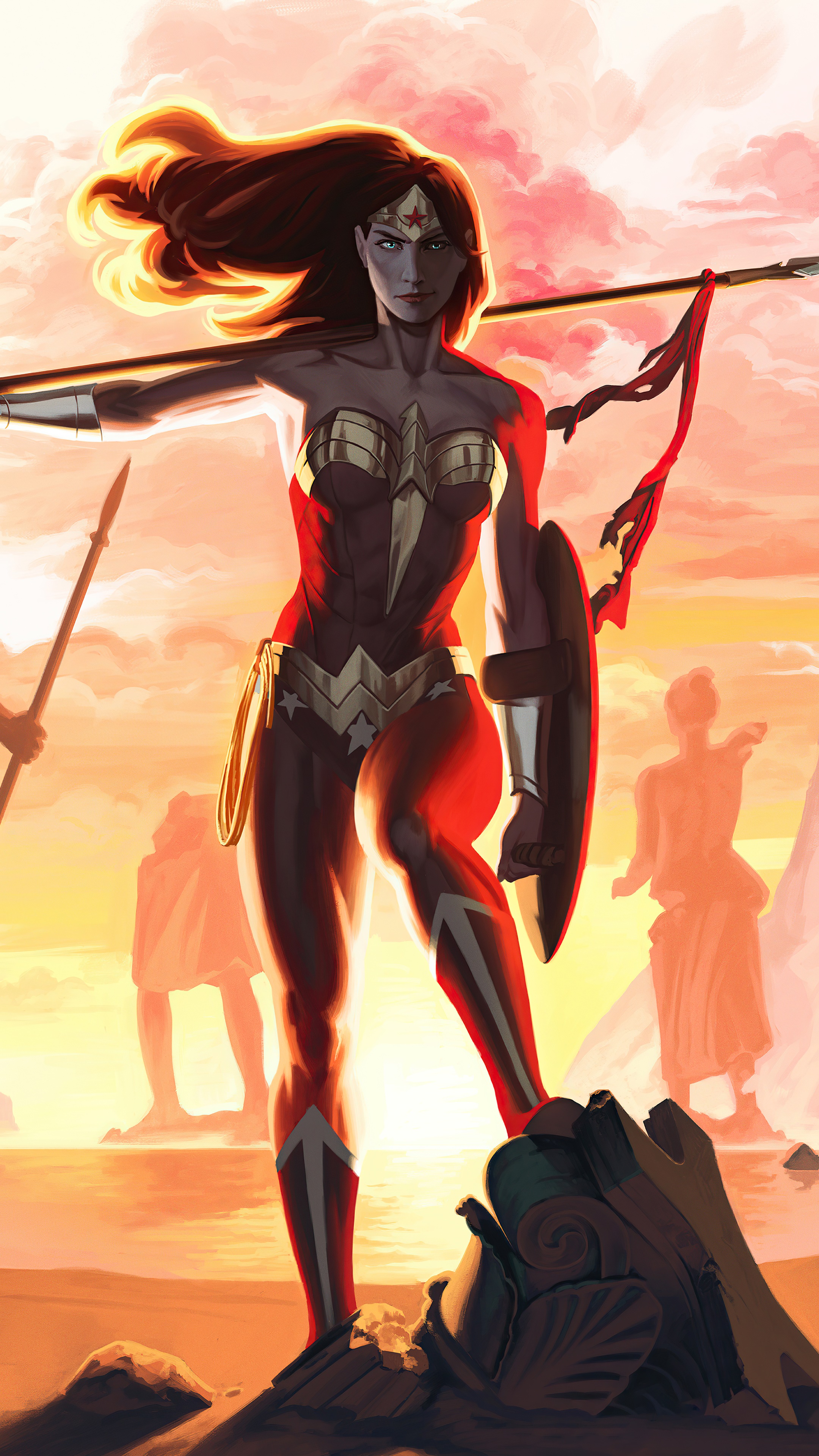 Wonder Woman artwork 4K HD Phone Wallpaper