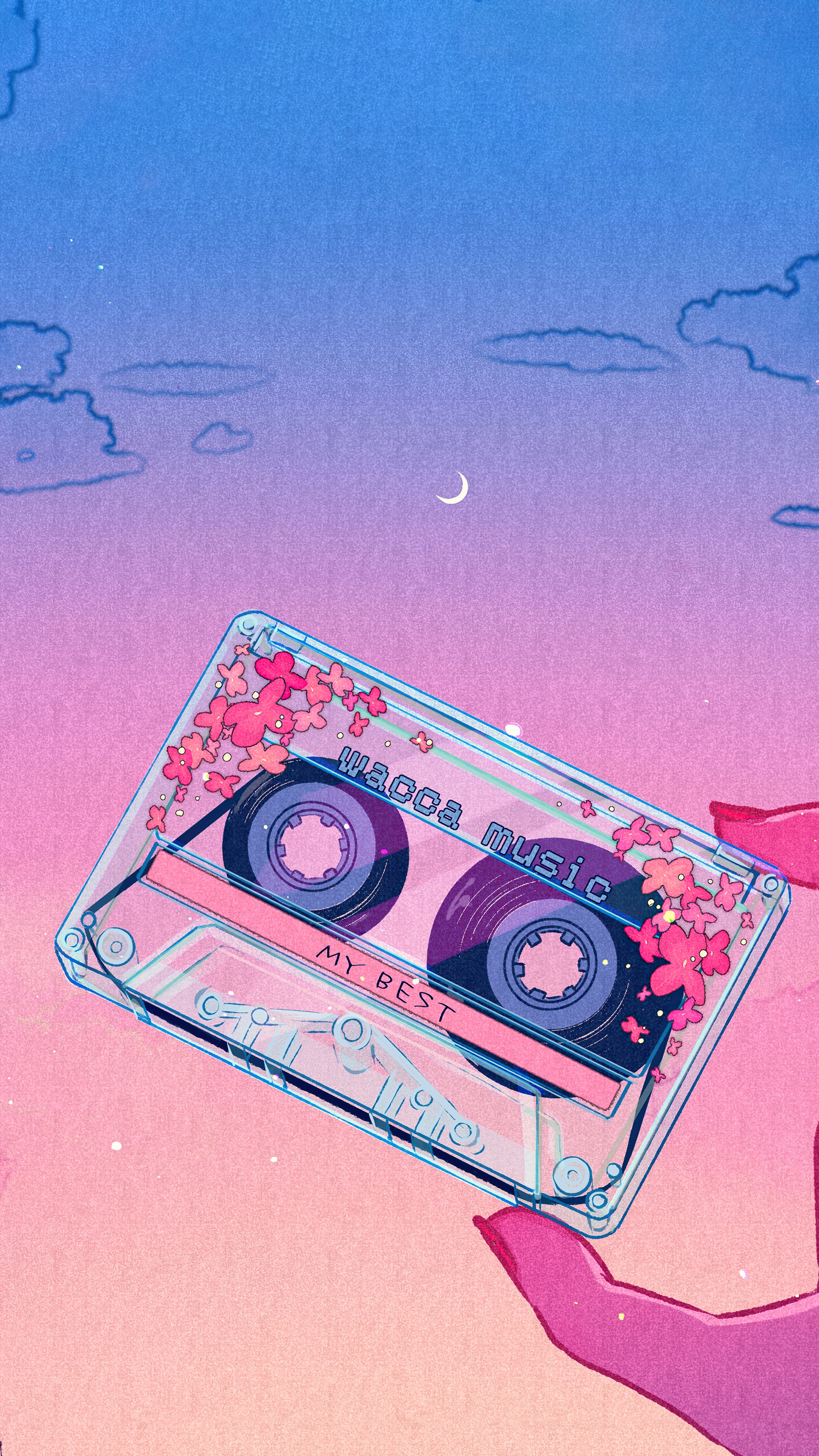 Cassette tape with "Wanna Music" and "My Best" labels HD Phone Wallpaper