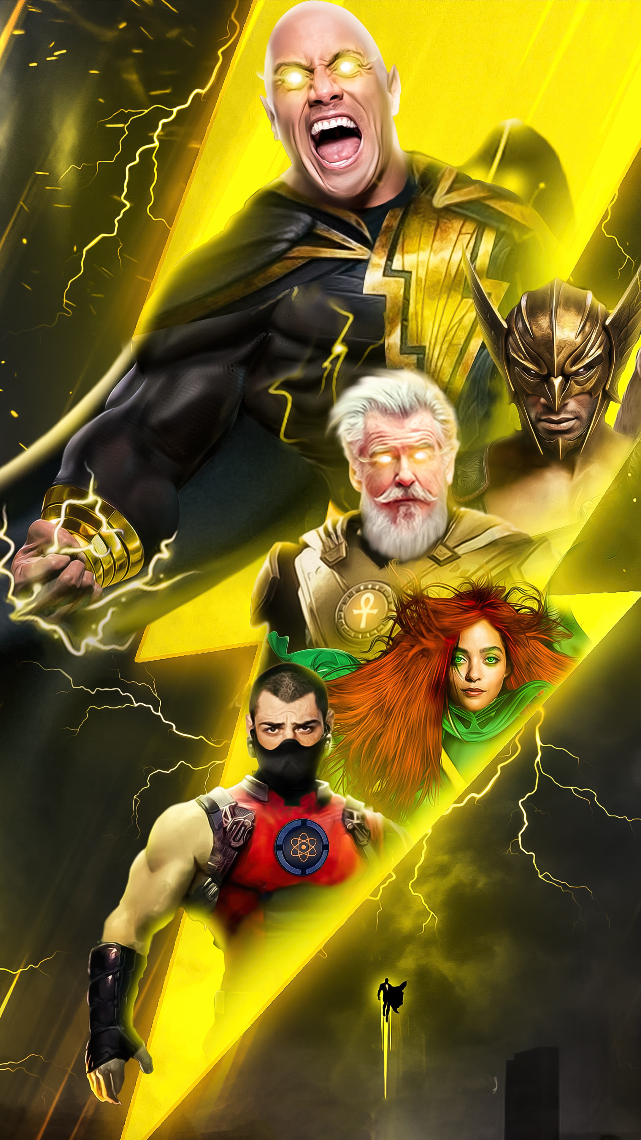 Black Adam and Justice Society of America HD Phone Wallpaper