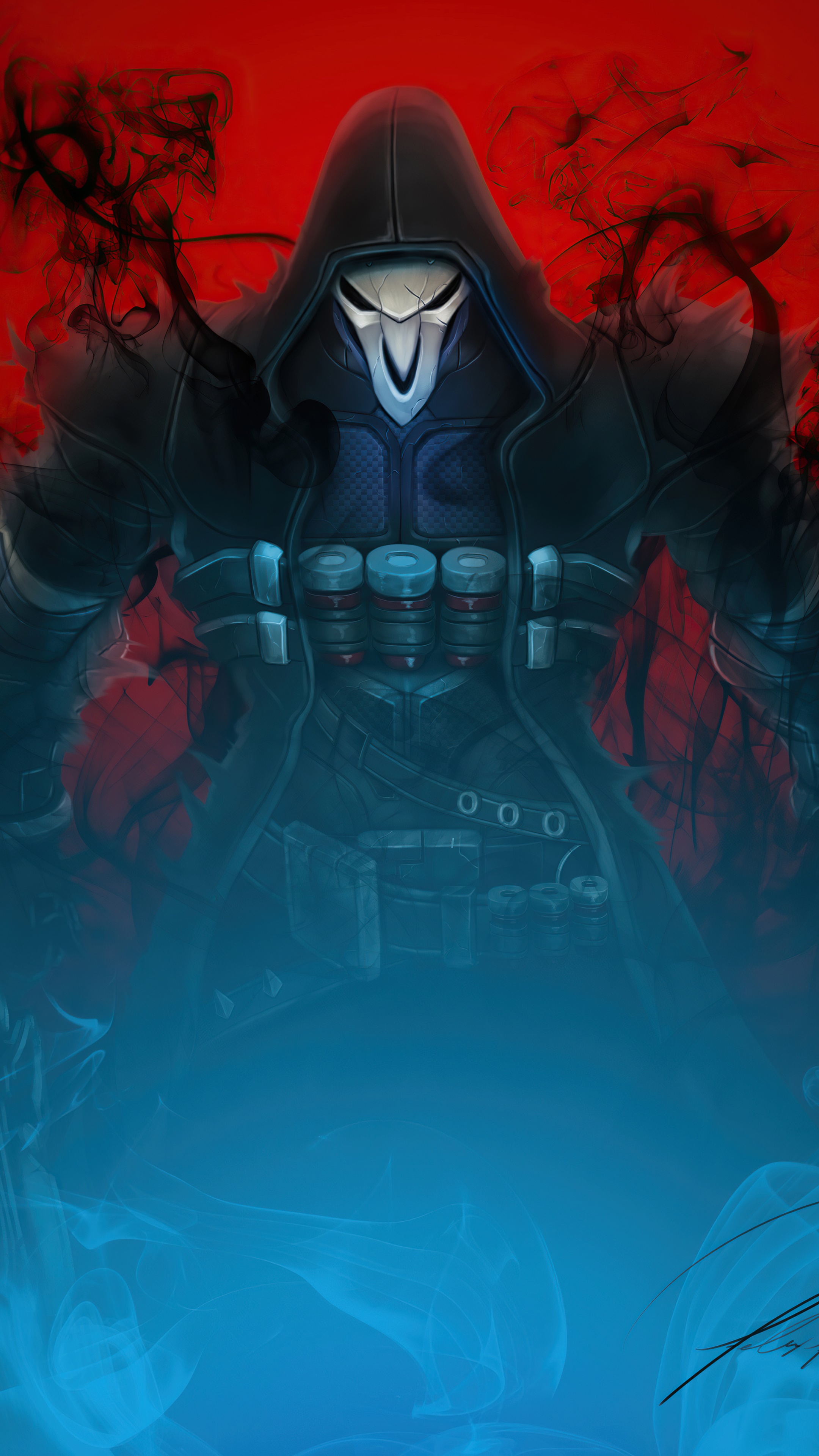 Reaper from Overwatch 4K HD Phone Wallpaper