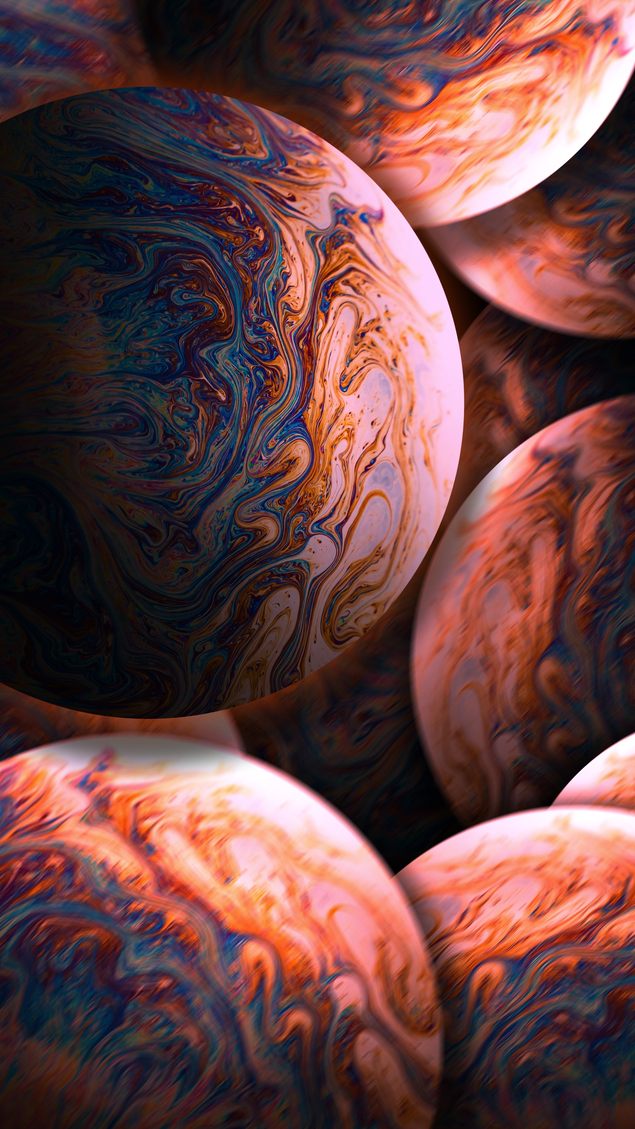 Abstract macro artwork with swirling colors HD Phone Wallpaper