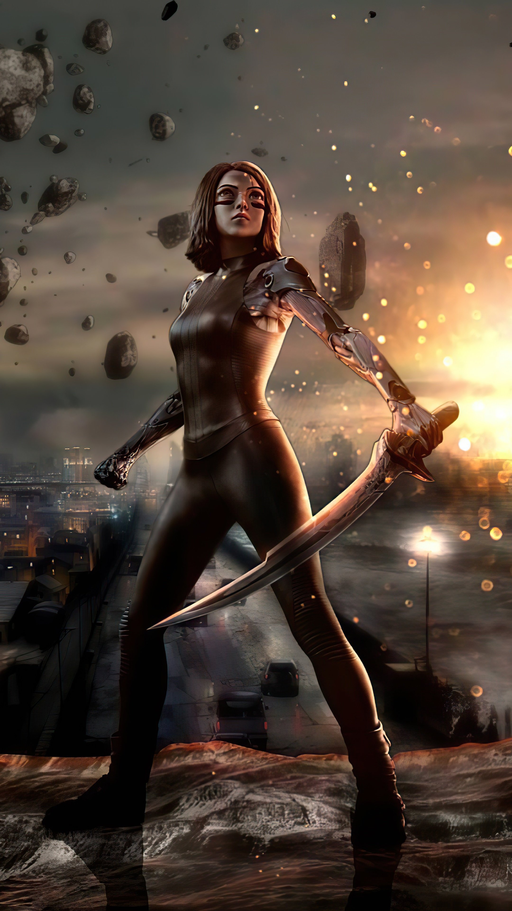 Alita from Alita: Battle Angel 4K HD Phone Wallpaper