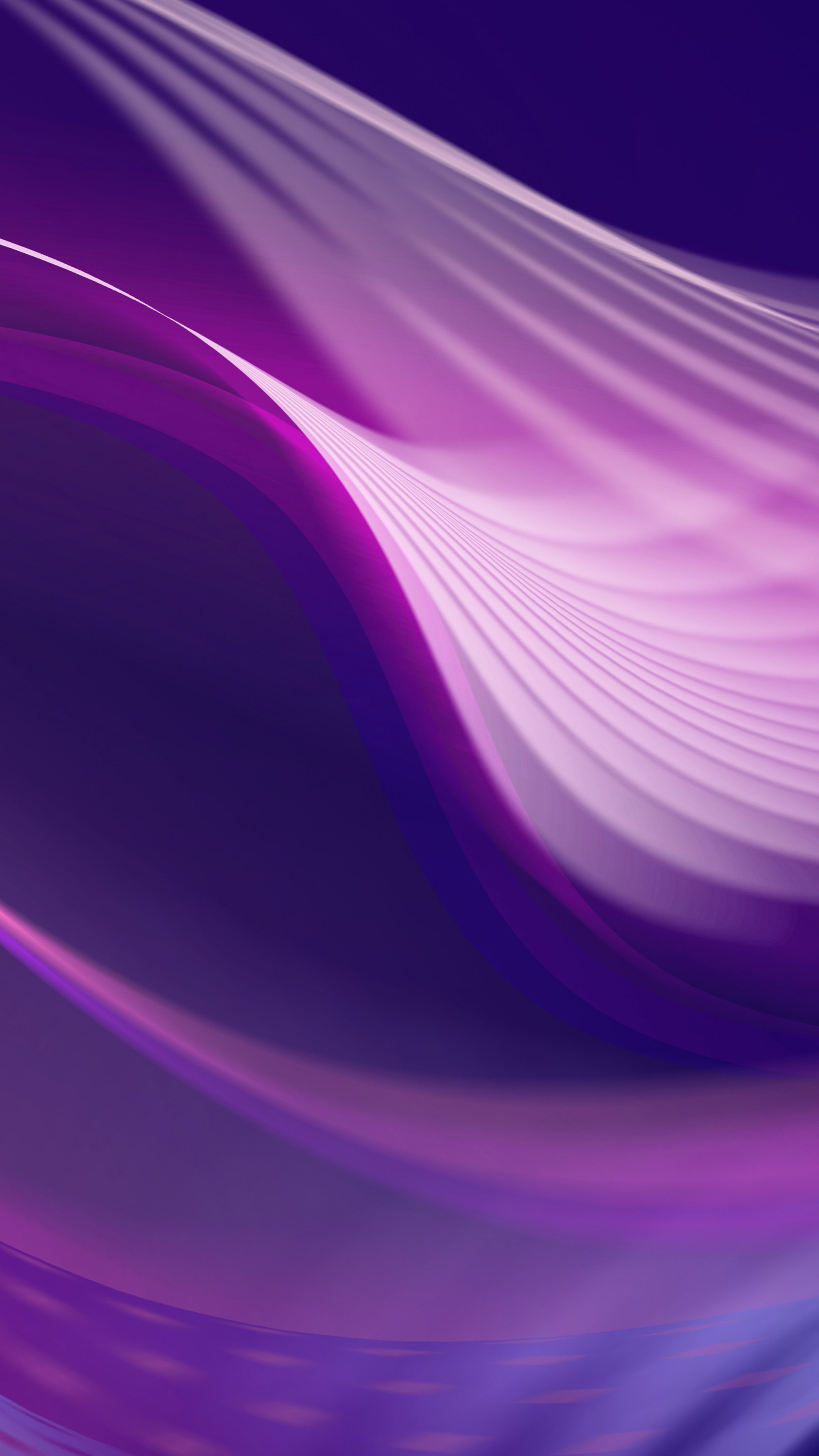 Abstract digital art with purple and pink waves HD Phone Wallpaper