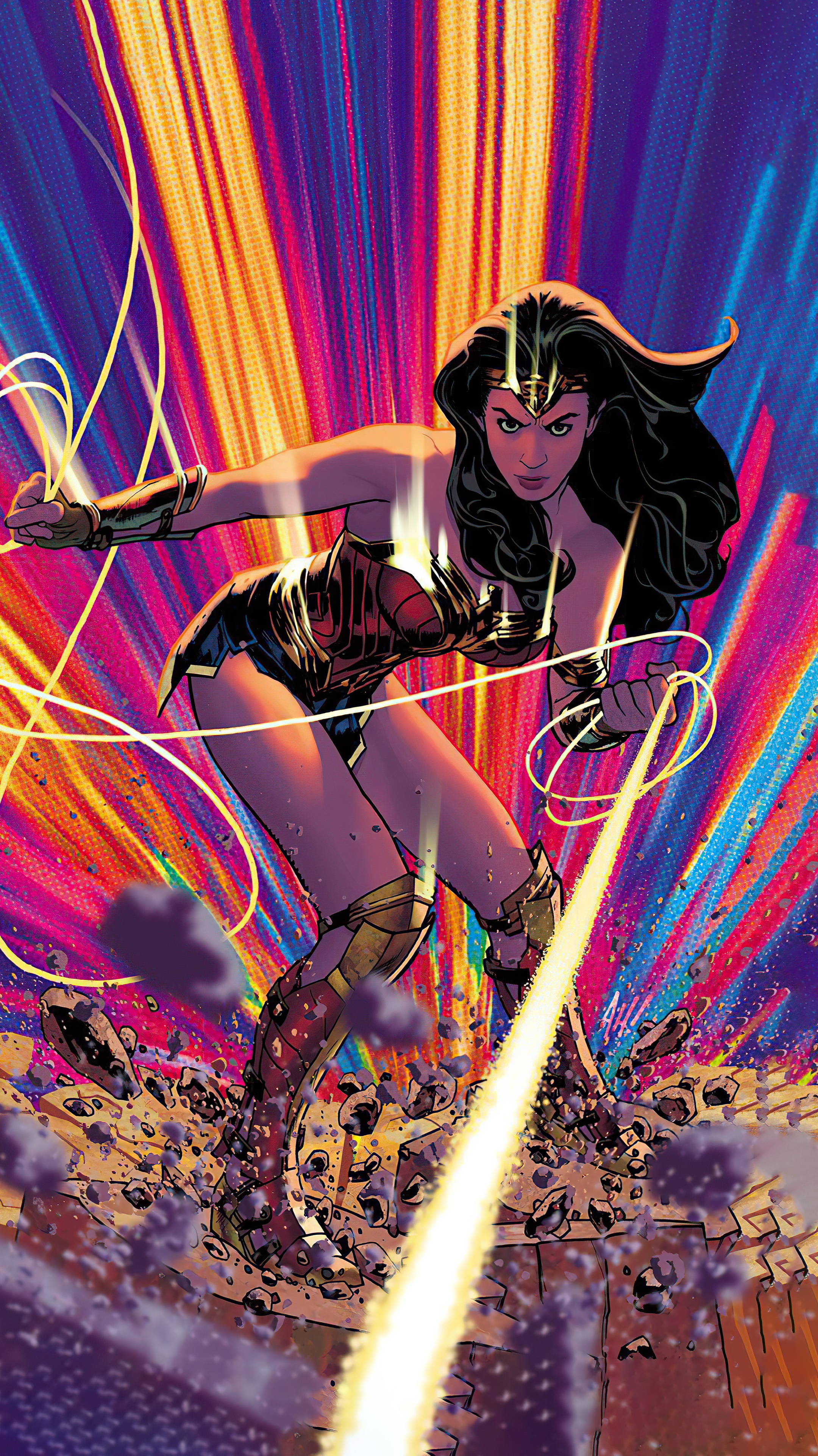 Wonder Woman artwork 4K HD Phone Wallpaper