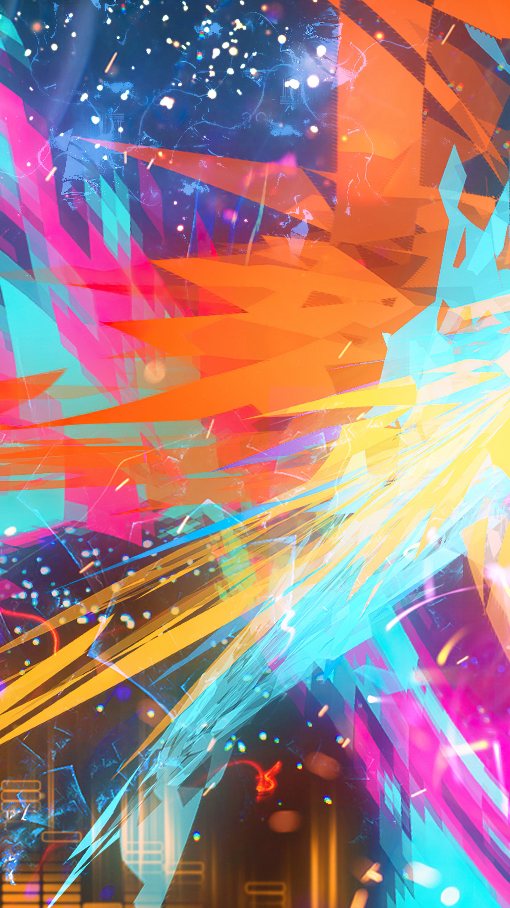 Colorful abstract digital art 4K HD Phone Wallpaper