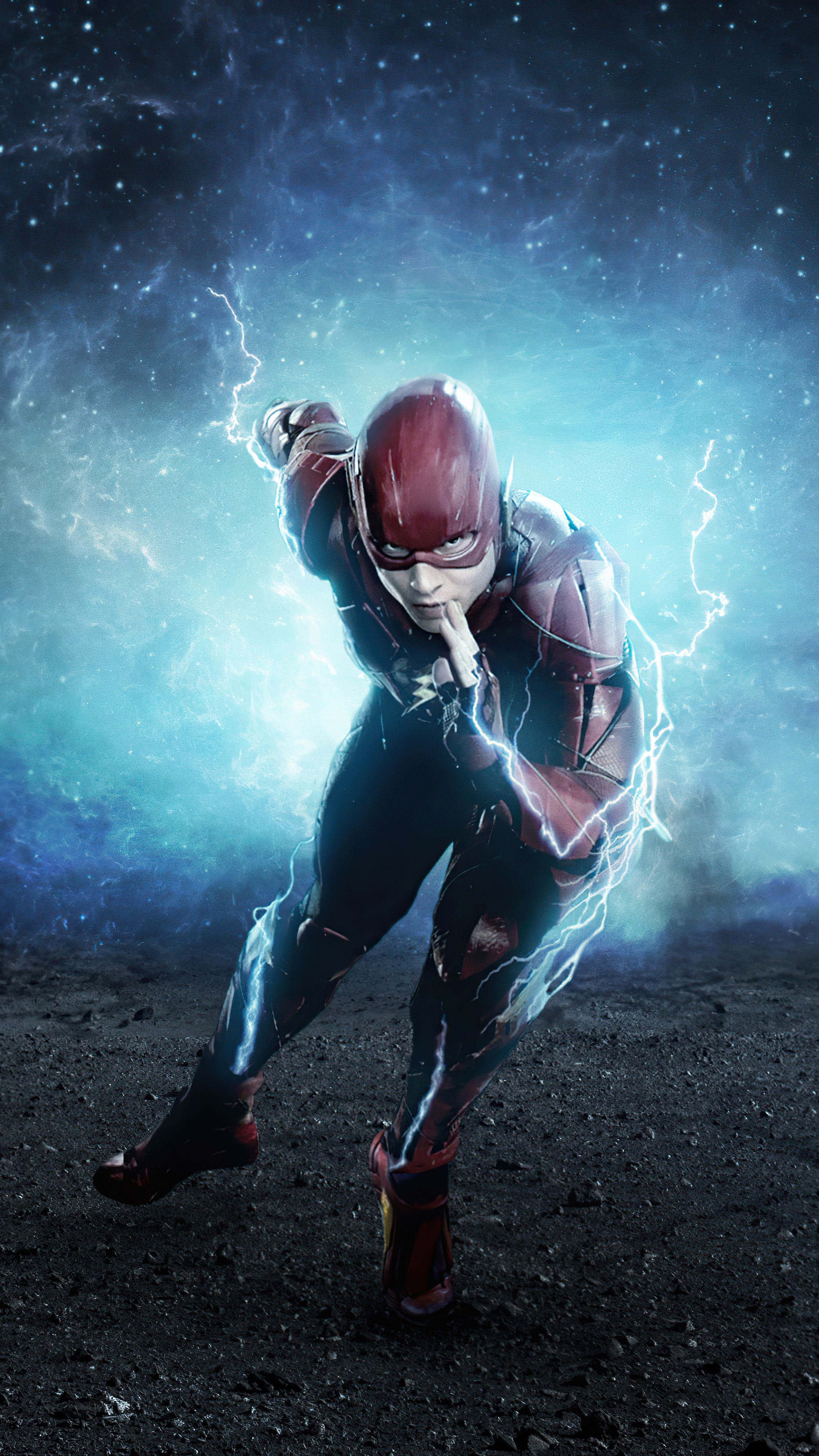 The Flash running with lightning HD Phone Wallpaper