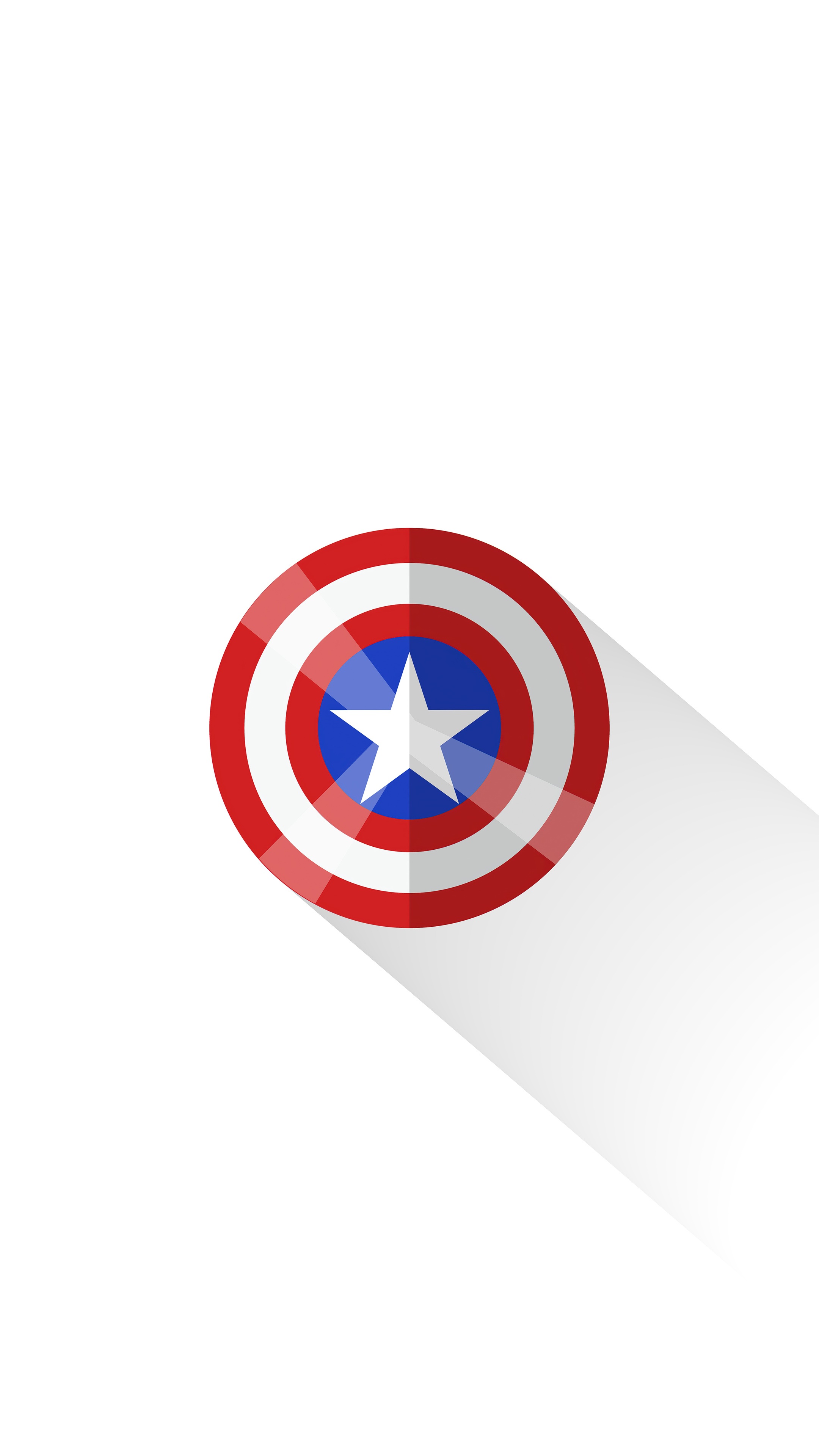 Captain America's Shield Minimalist Artwork HD Phone Wallpaper