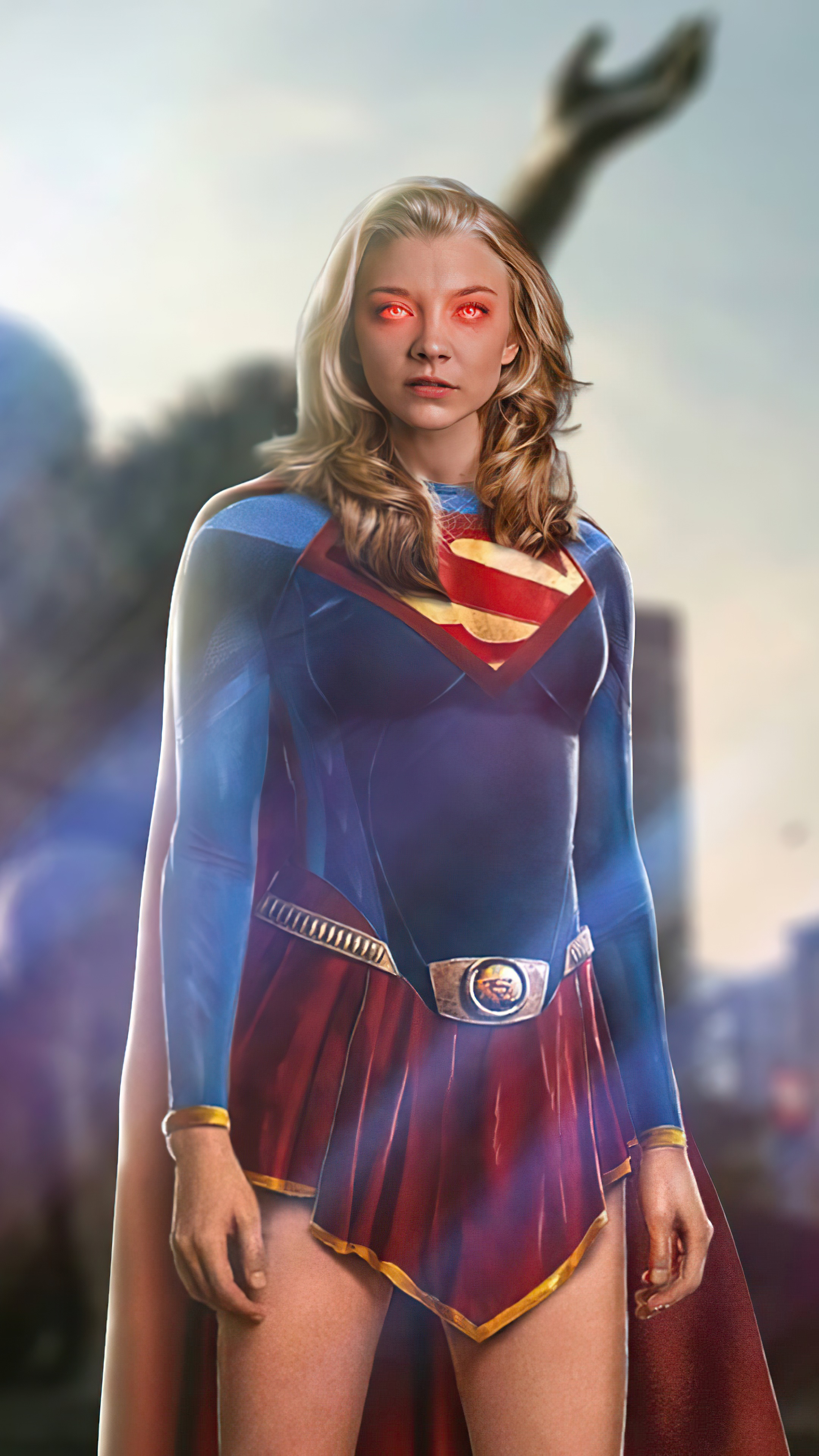 Supergirl artwork featuring Natalie Dormer HD Phone Wallpaper