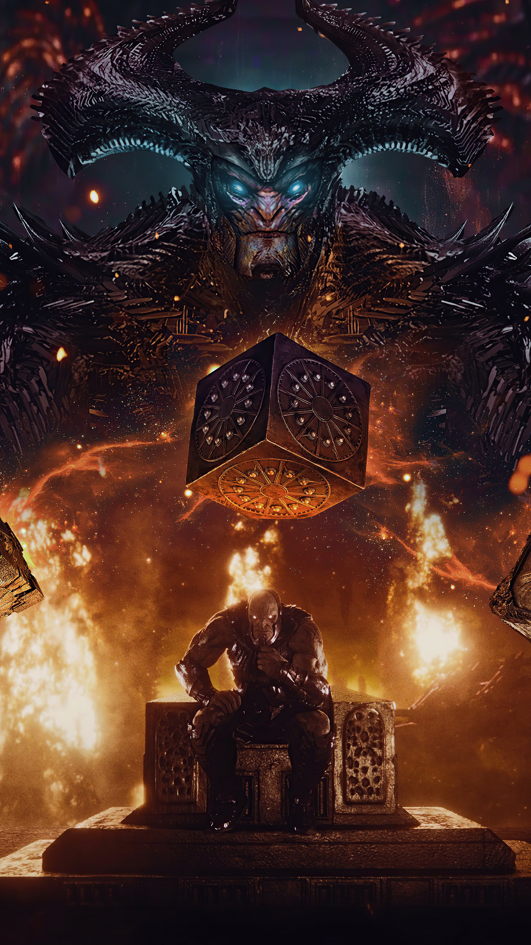 Steppenwolf and Darkseid from Justice League 4K HD Phone Wallpaper
