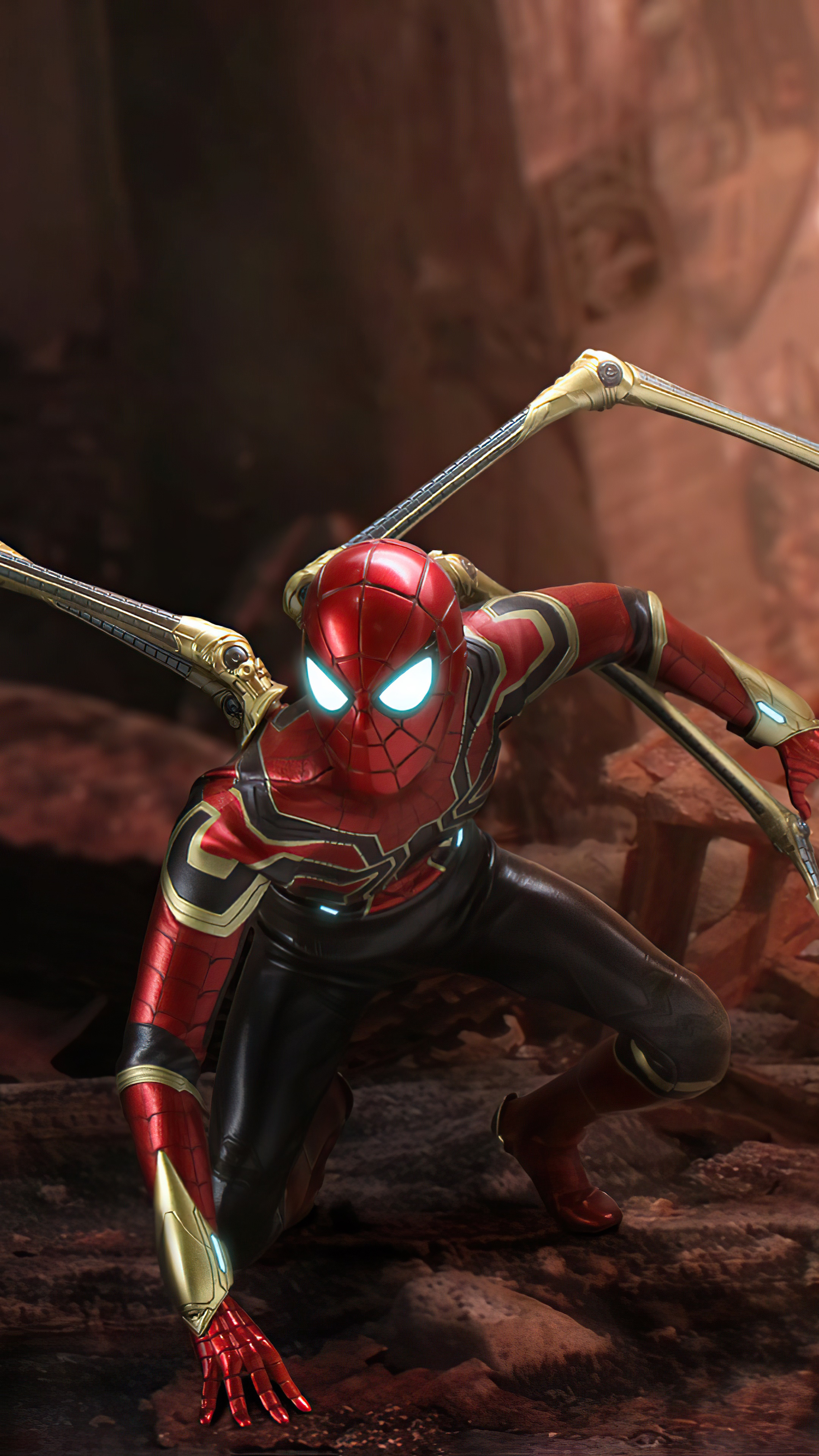 Spider-Man in Iron Spider Suit HD Phone Wallpaper