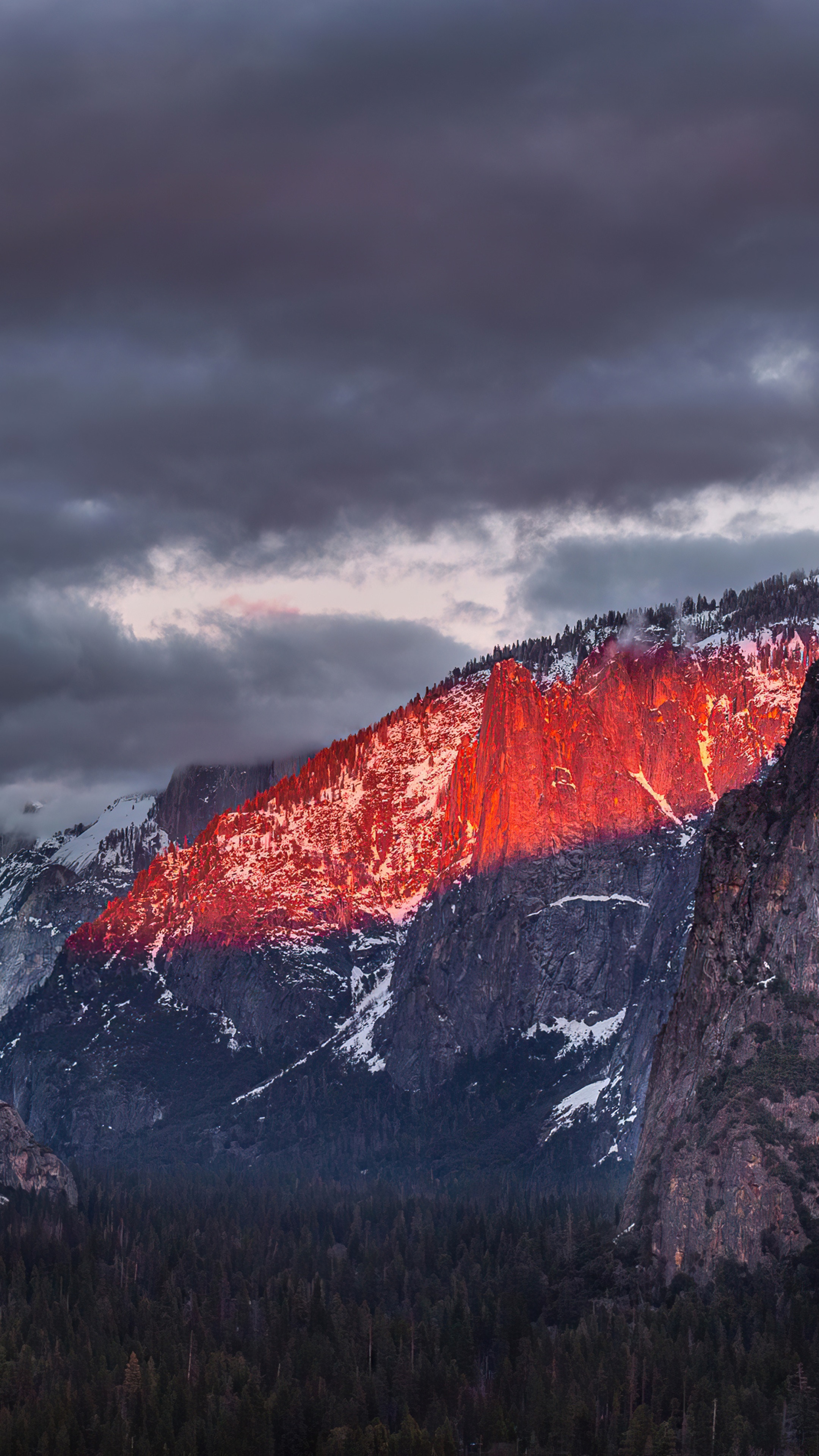 Yosemite Valley mountains at sunset 4K HD Phone Wallpaper