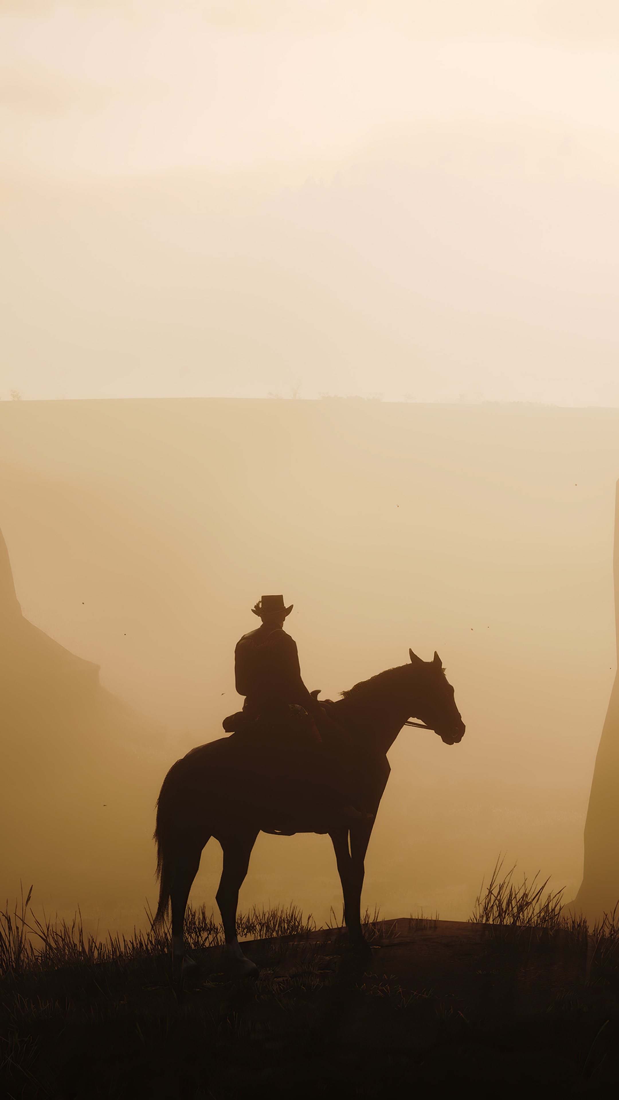 Man on horse in Red Dead Redemption 2 HD Phone Wallpaper