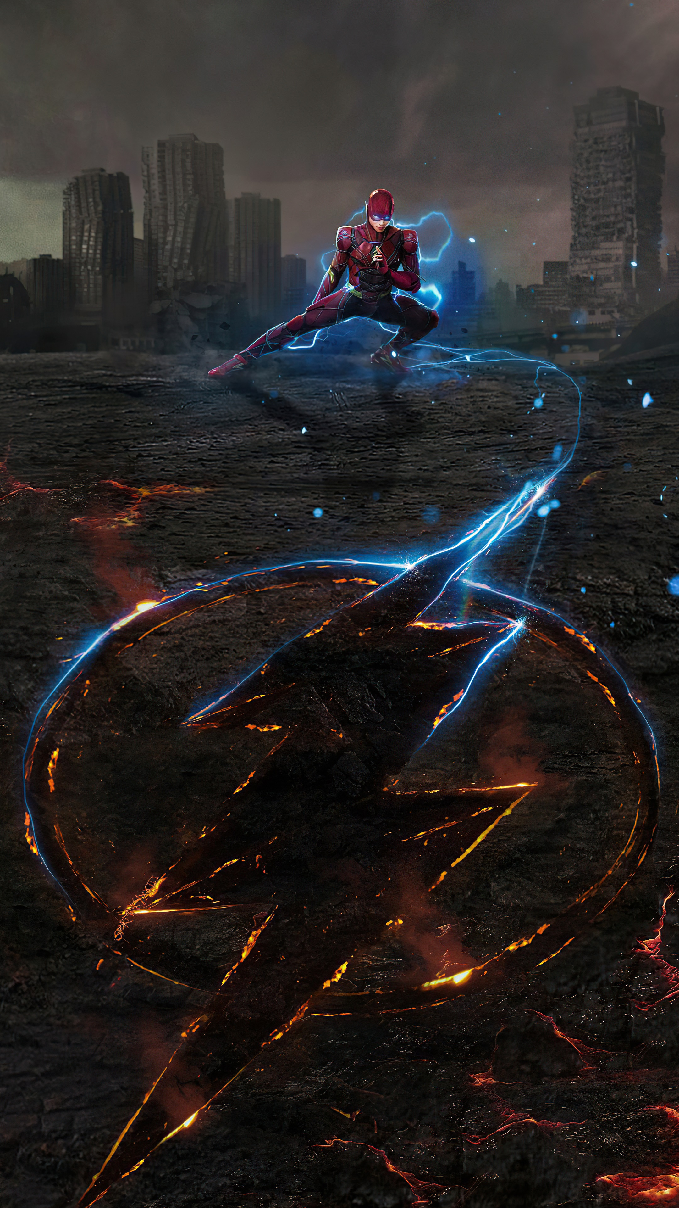 The Flash from Justice League 4K HD Phone Wallpaper