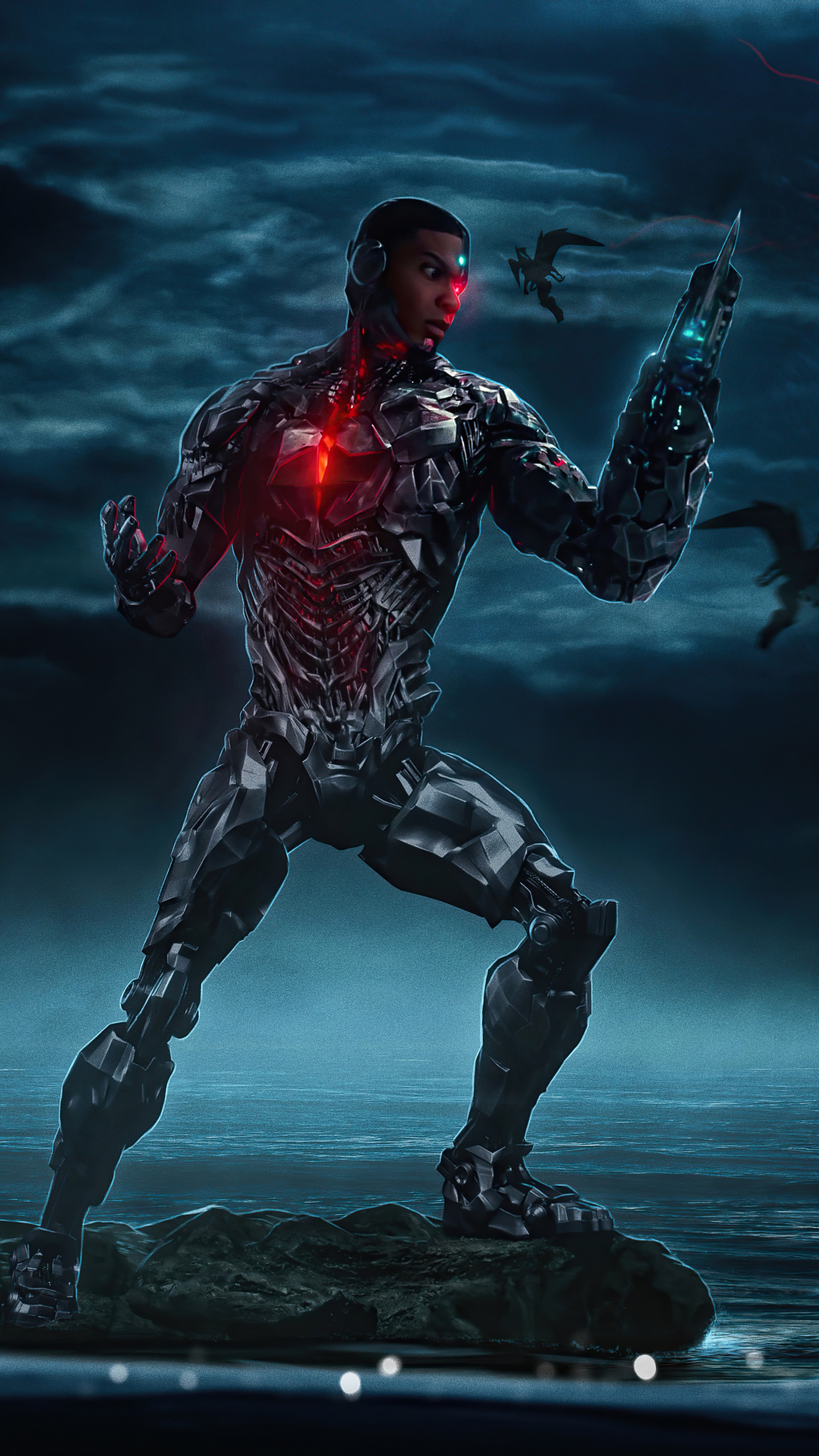 Cyborg from Justice League HD Phone Wallpaper