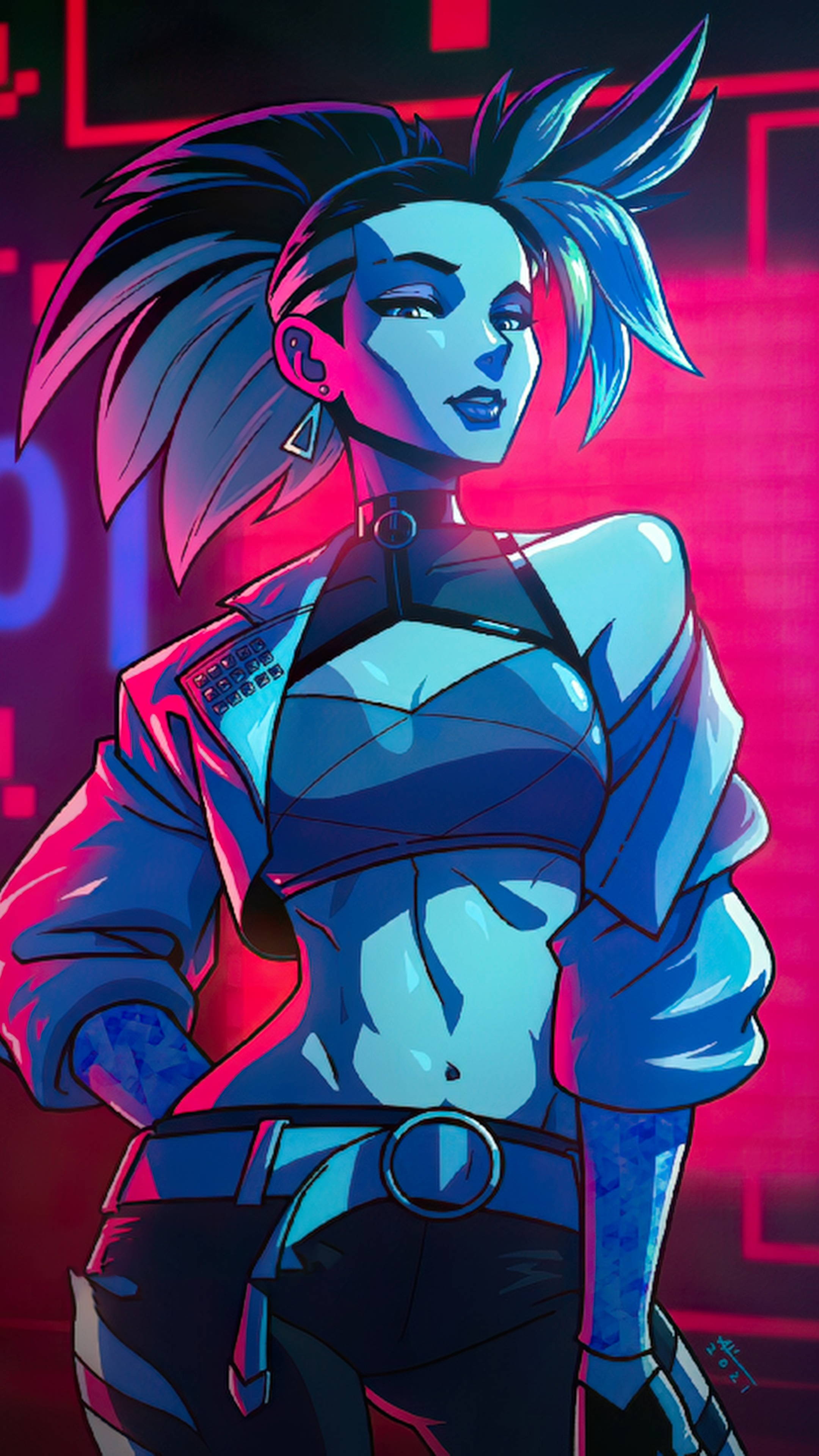 Akali from League of Legends 4K HD Phone Wallpaper
