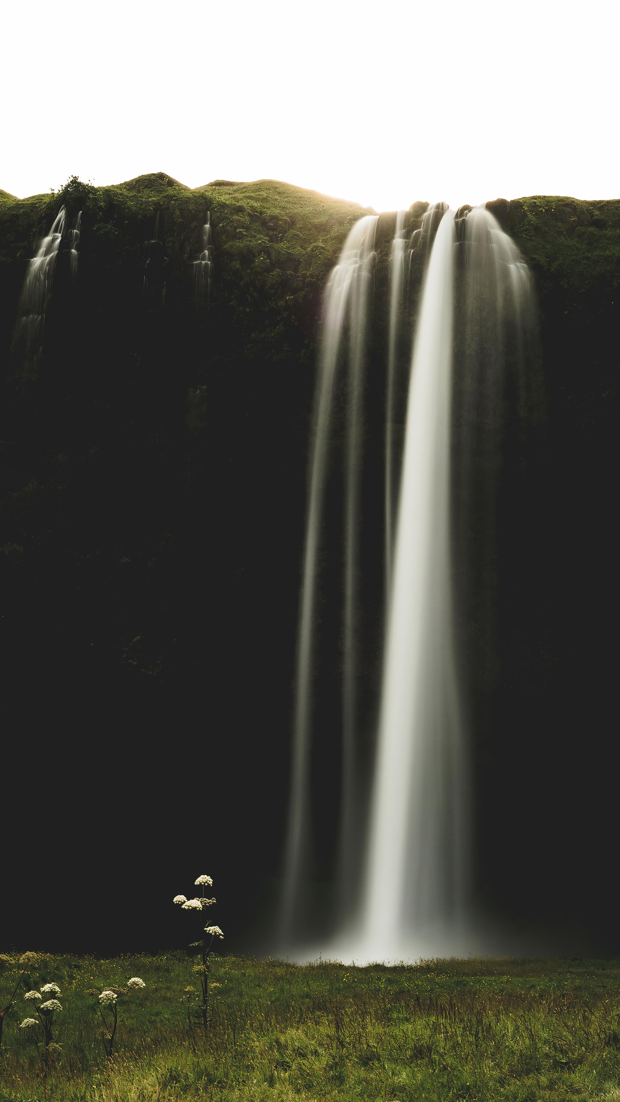 Waterfall in Iceland 4K HD Phone Wallpaper