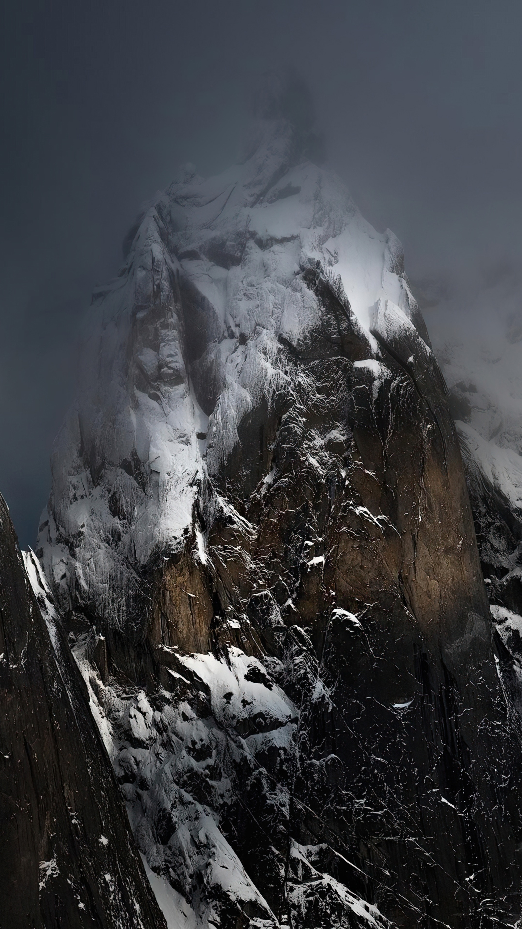 Snow covered mountains in 4K HD Phone Wallpaper