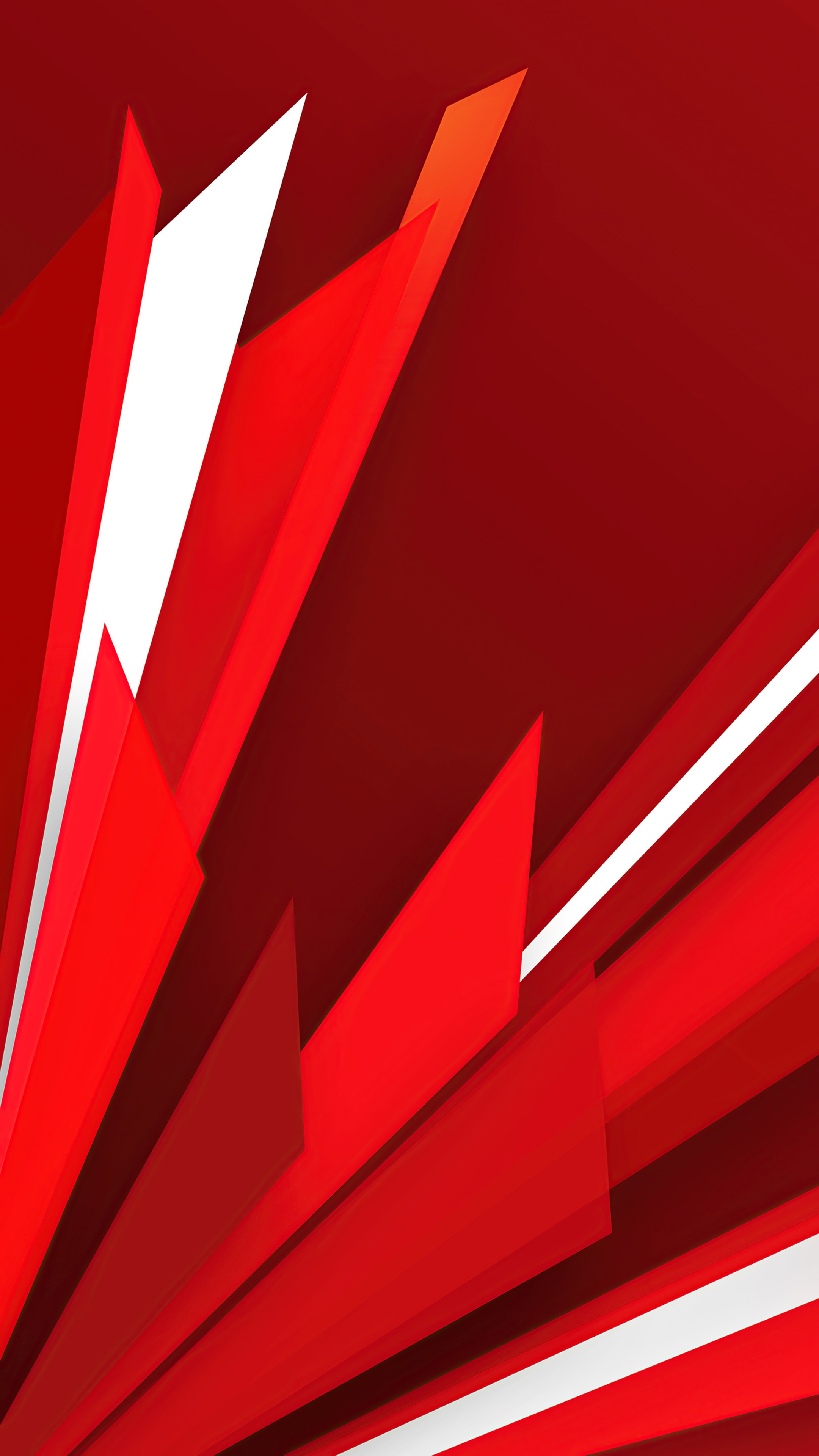 Abstract red and white geometric shapes HD Phone Wallpaper