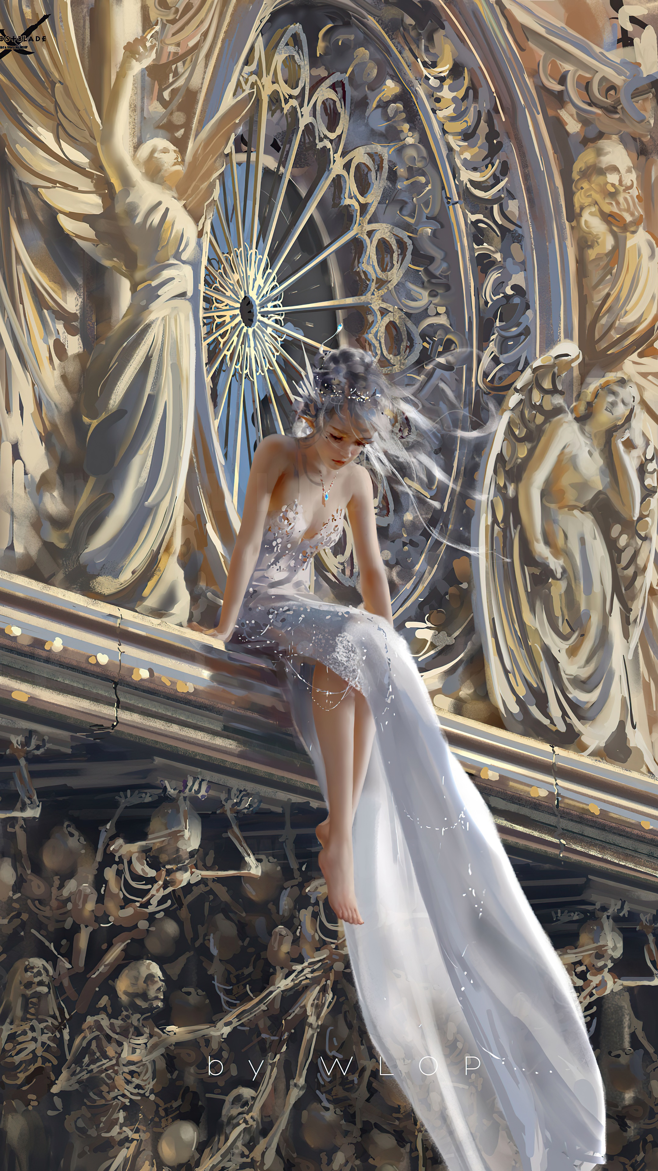 Artwork of a queen by WLOP HD Phone Wallpaper