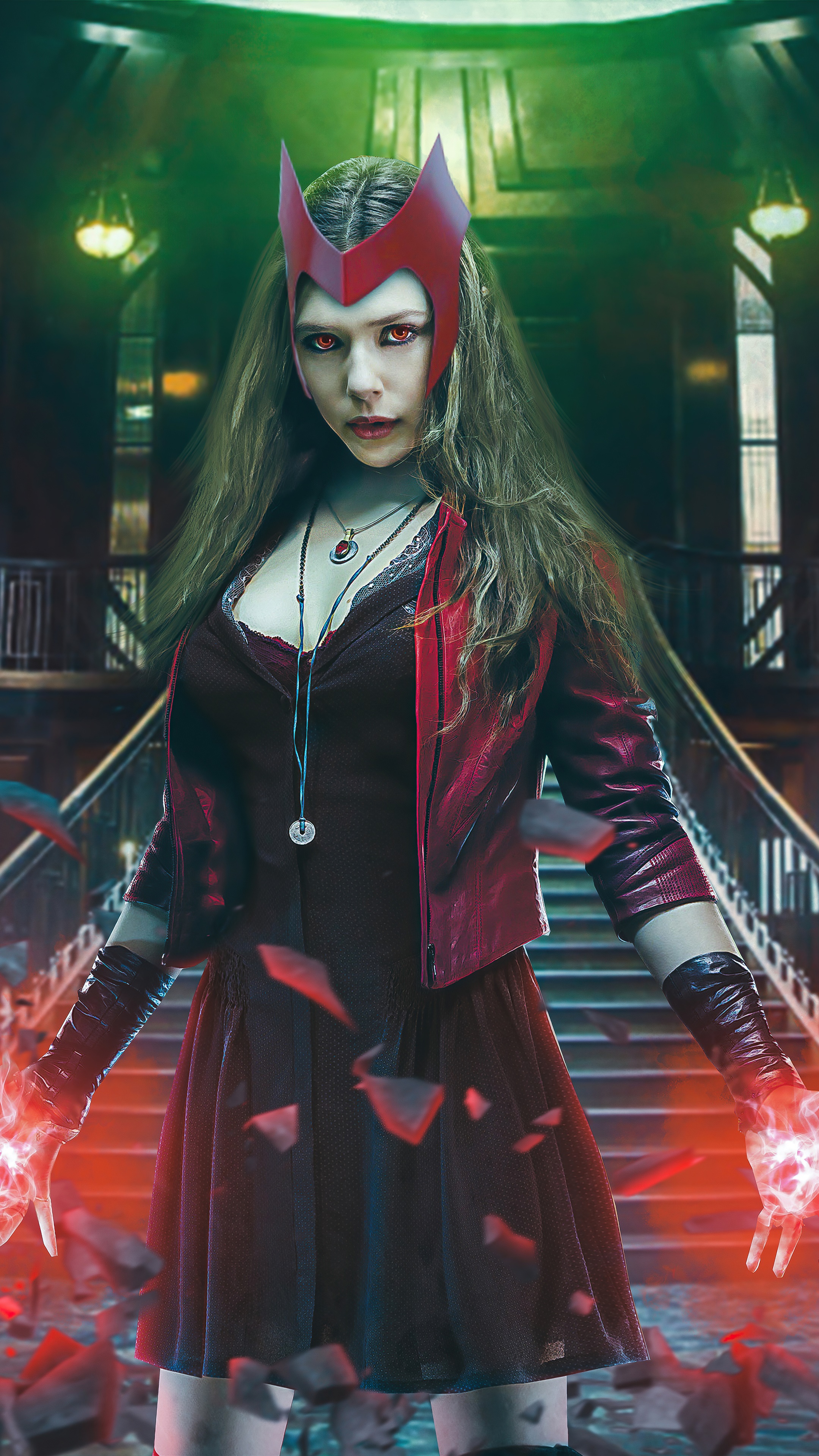 Scarlet Witch from Wanda Vision HD Phone Wallpaper