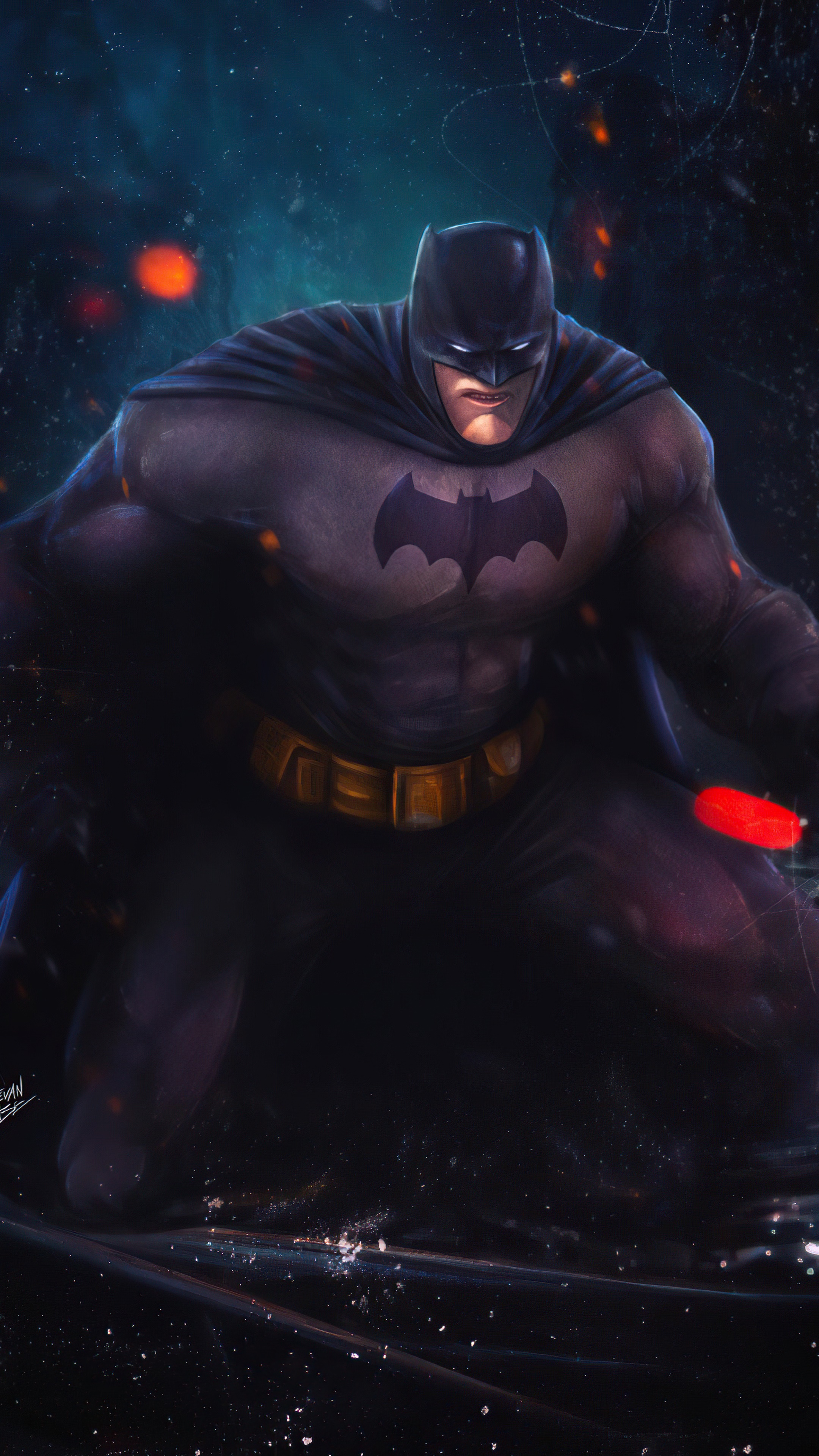 Batman artwork by an artist on DeviantArt HD Phone Wallpaper