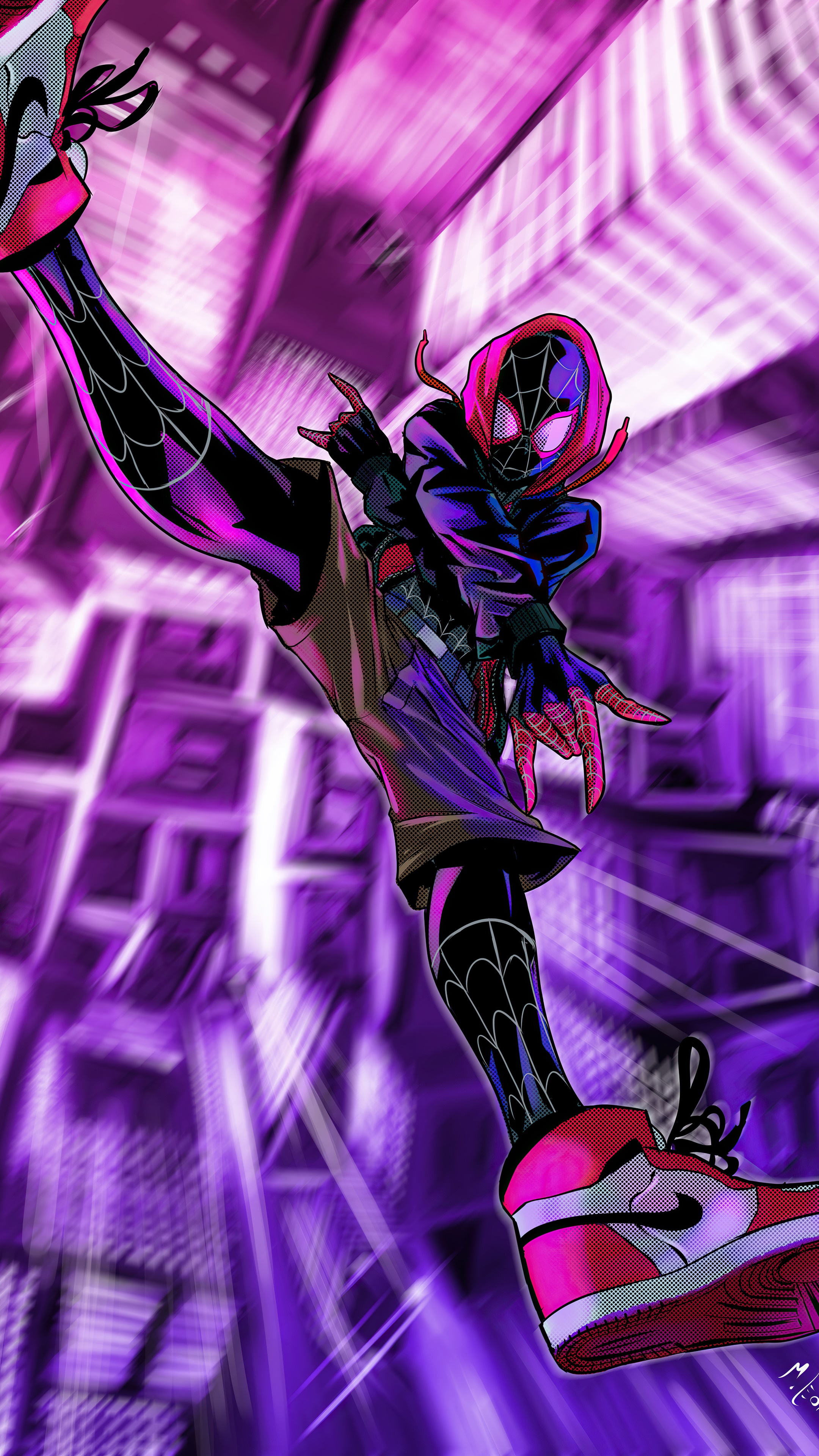 Miles Morales from Spider-Man: Into the Spider-Verse 4K HD Phone Wallpaper