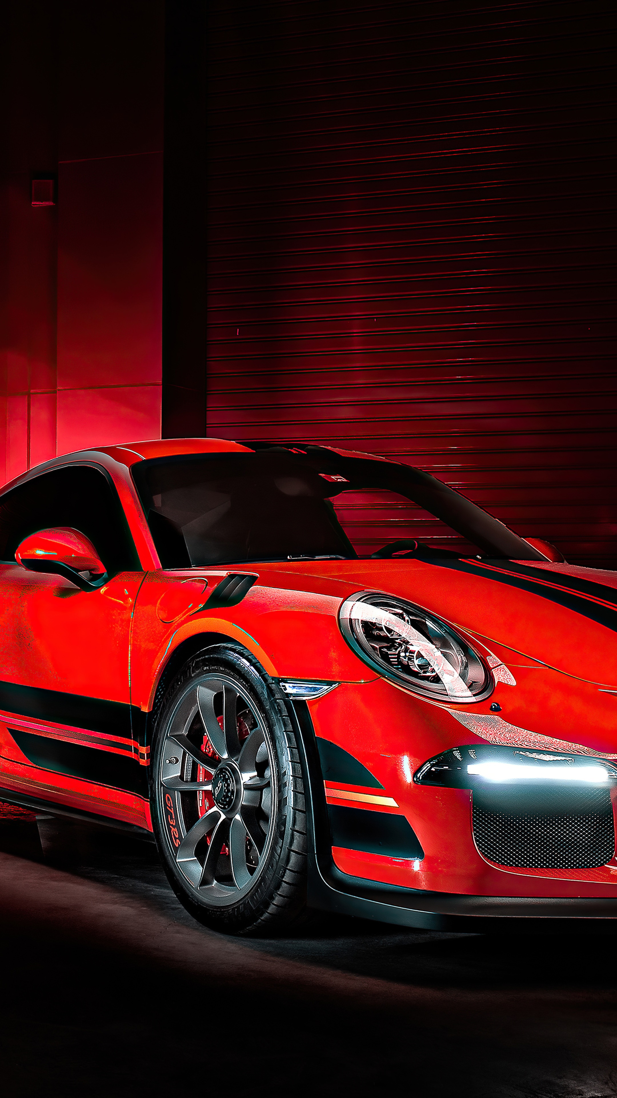 Red Porsche GT3 4K HD Phone Wallpaper