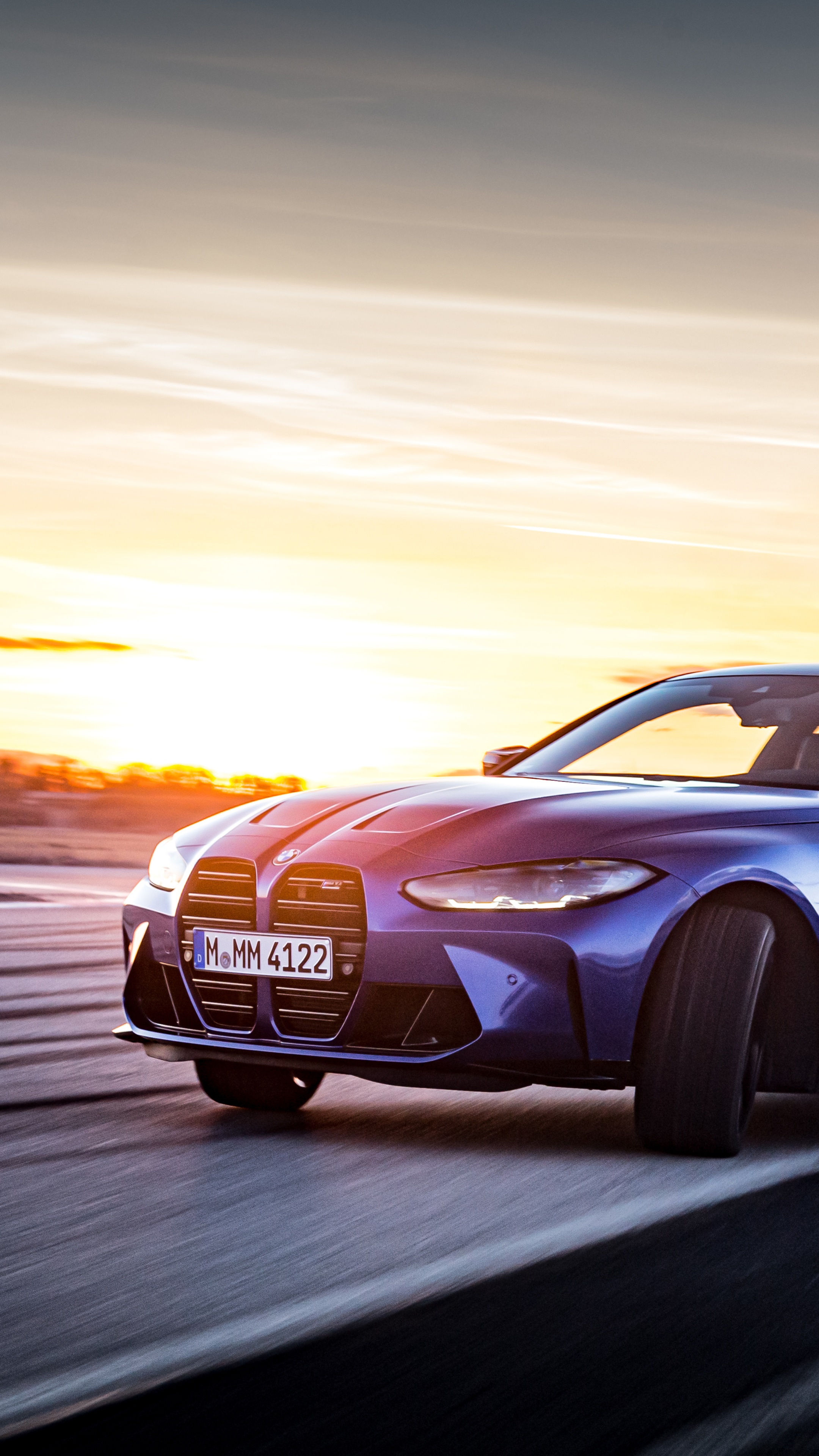 Blue BMW M4 4K HD Phone Wallpaper
