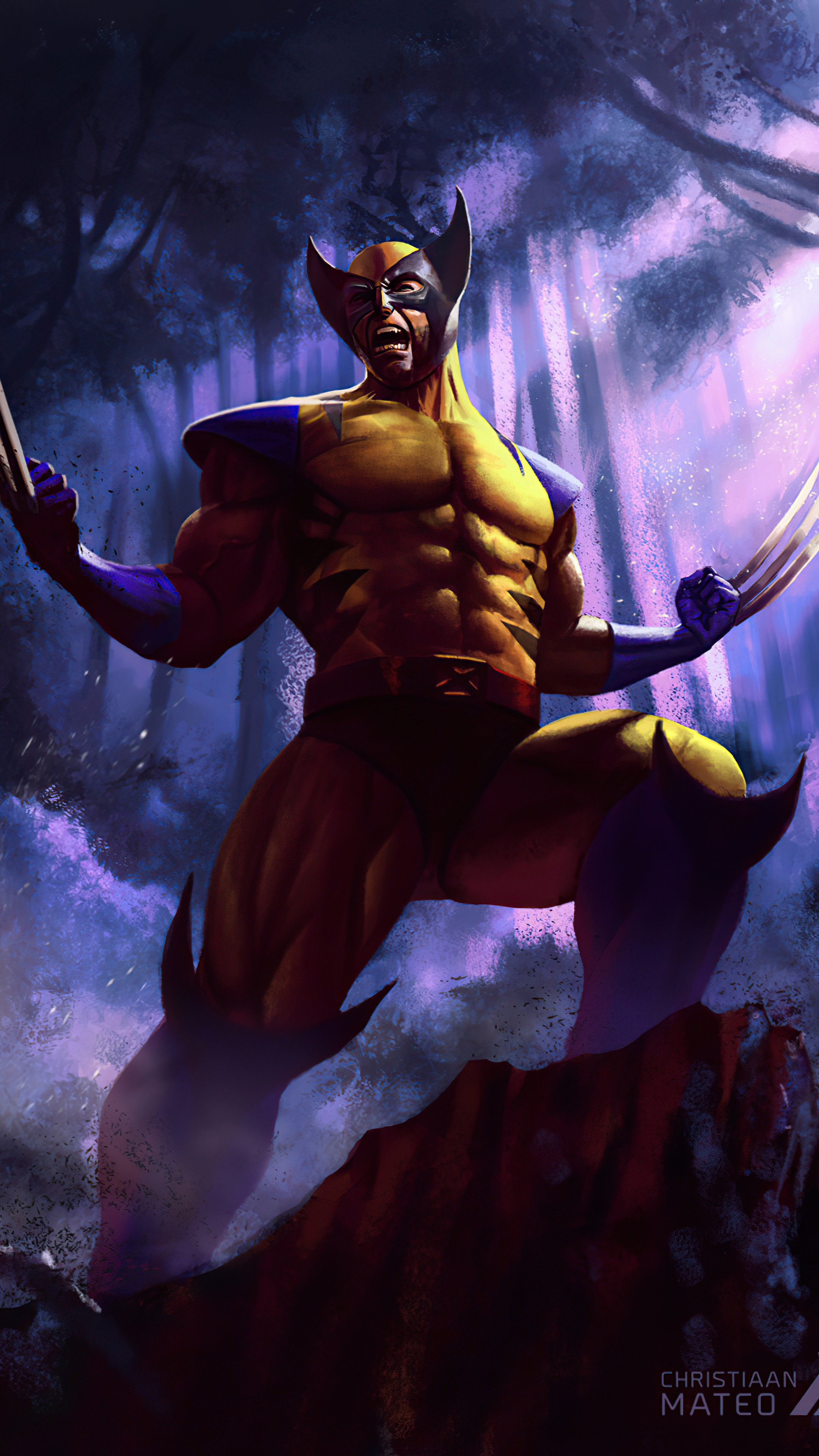 Wolverine artwork by Christiaan Mateo HD Phone Wallpaper