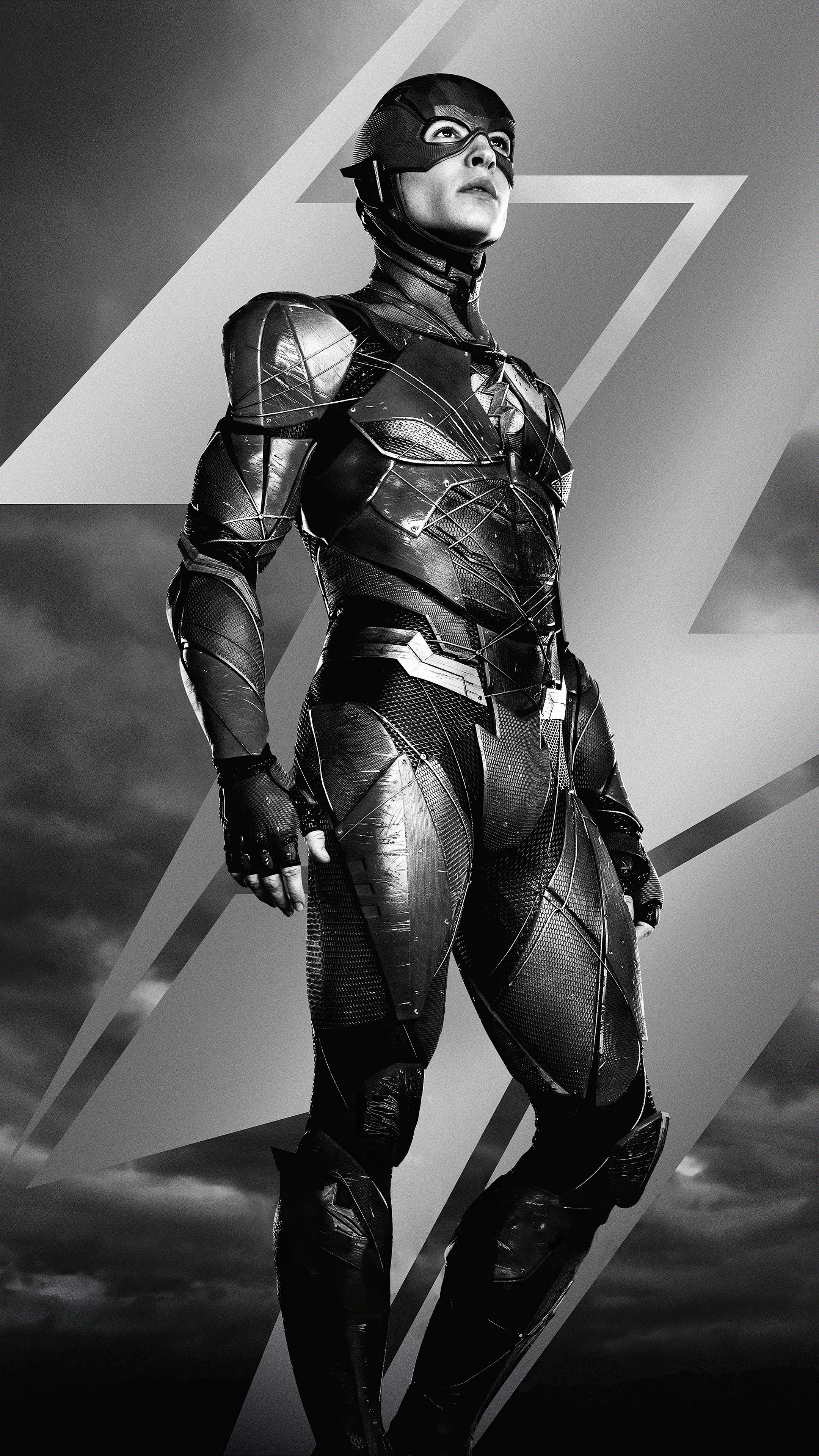 The Flash from Justice League in monochrome HD Phone Wallpaper