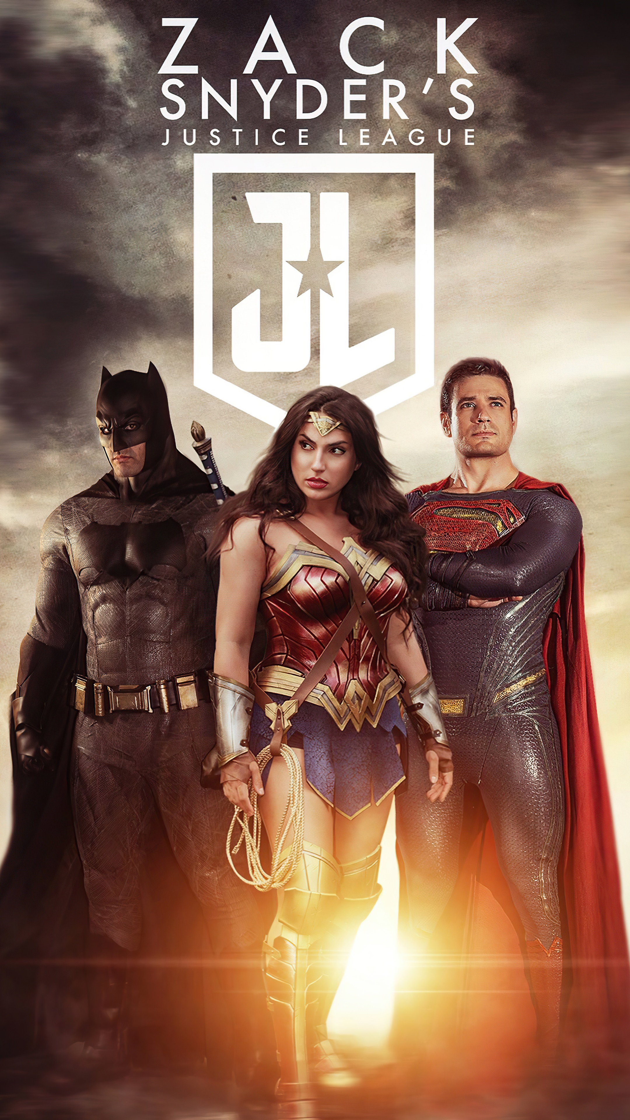 Zack Snyder's Justice League: Batman, Wonder Woman, and Superman HD Phone Wallpaper