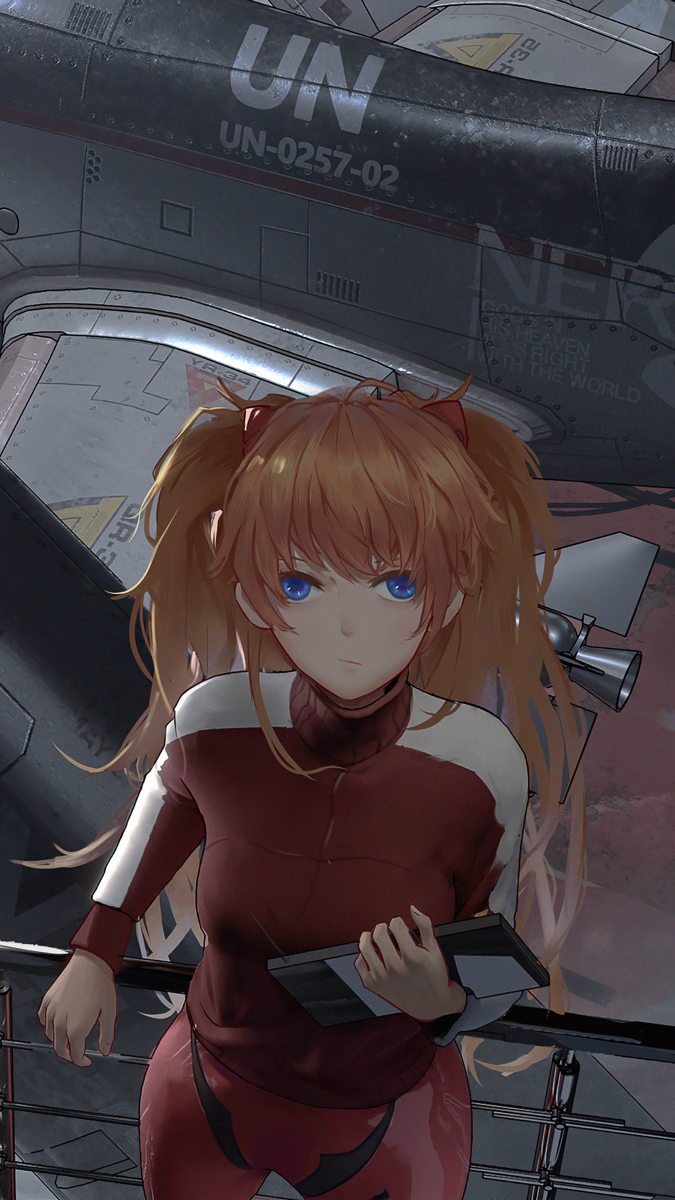 Asuka Langley Soryu from Neon Genesis Evangelion HD Phone Wallpaper