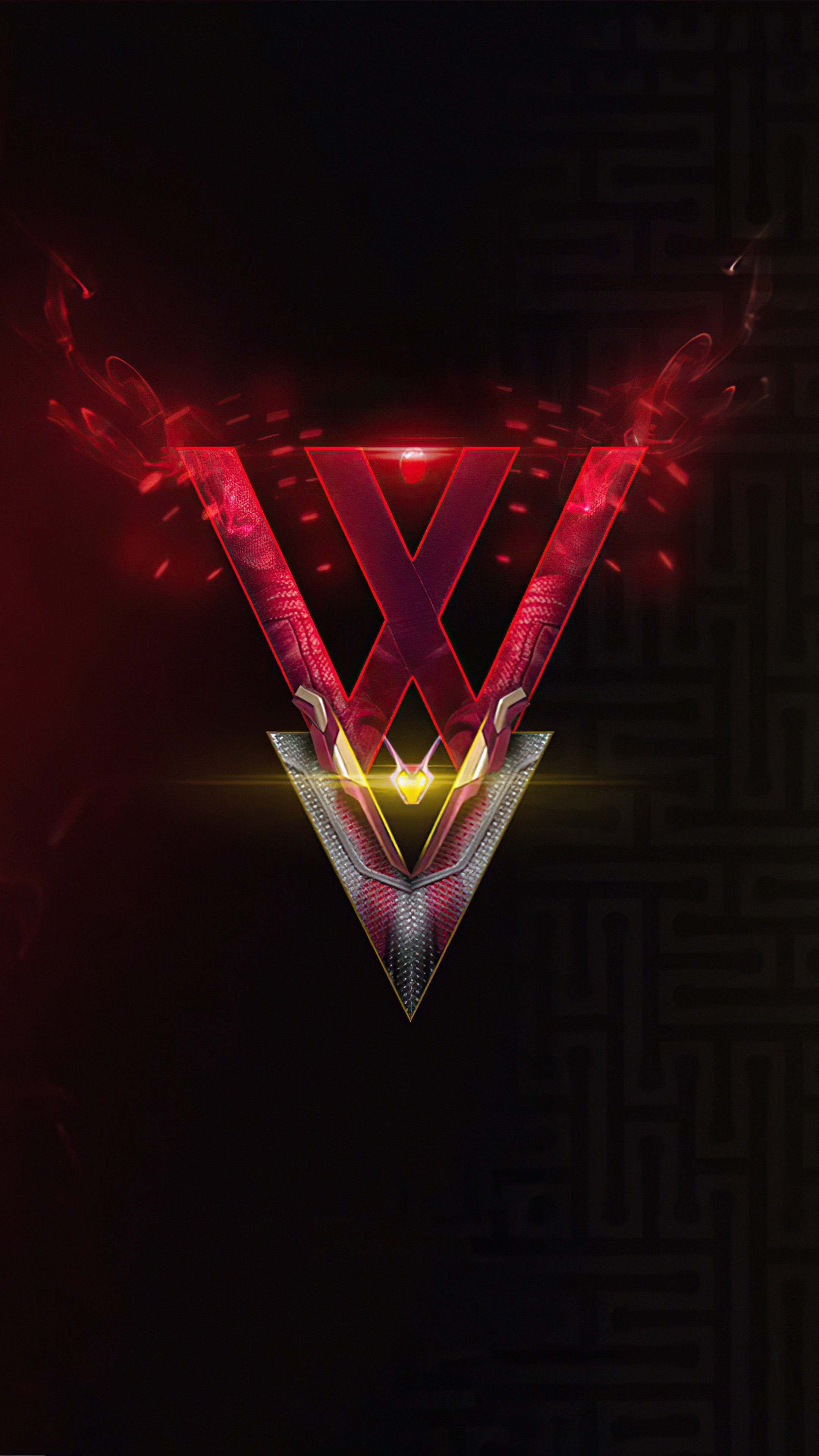 WandaVision logo HD Phone Wallpaper