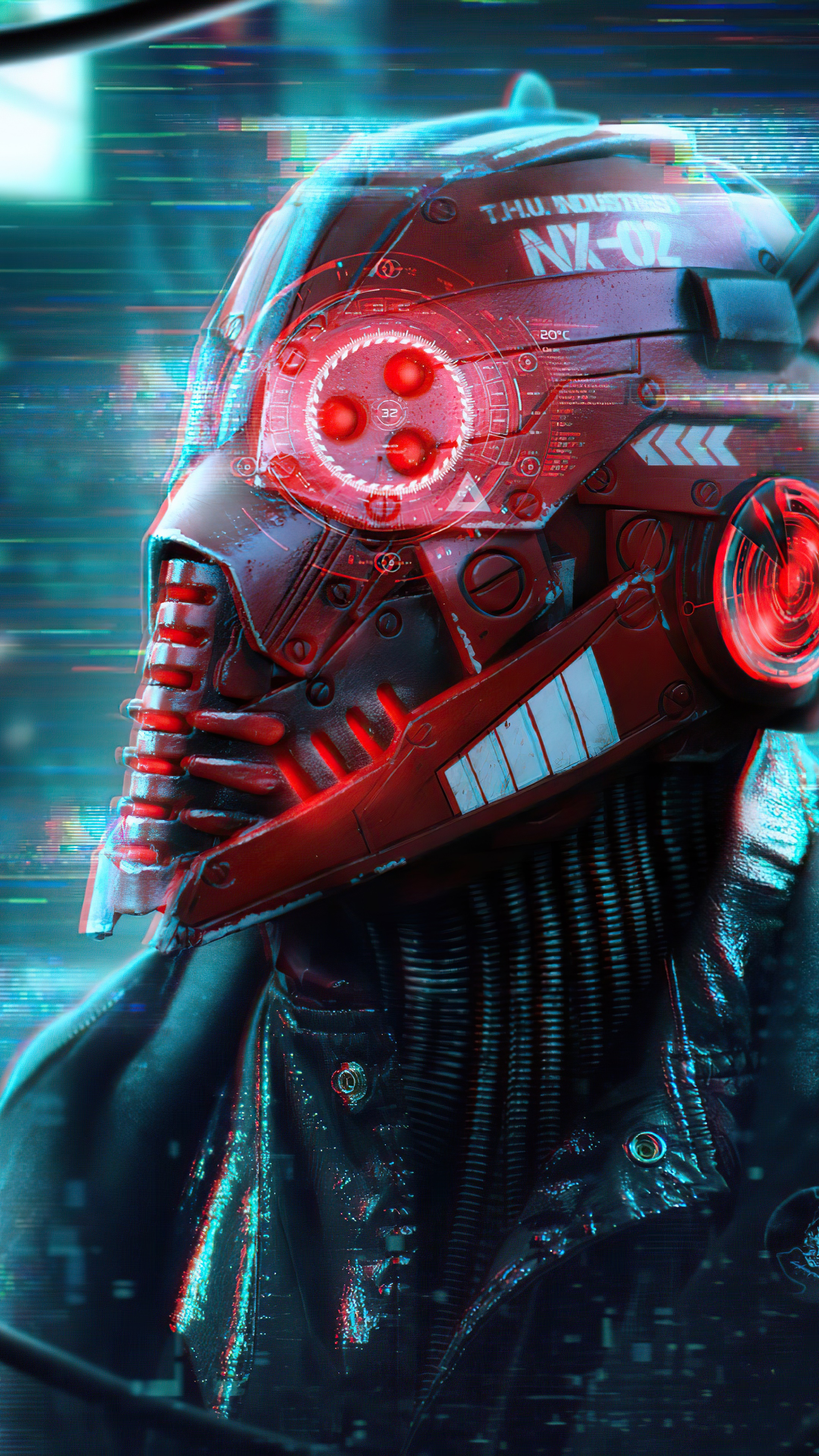 Cyberpunk robot NX-02 artwork HD Phone Wallpaper