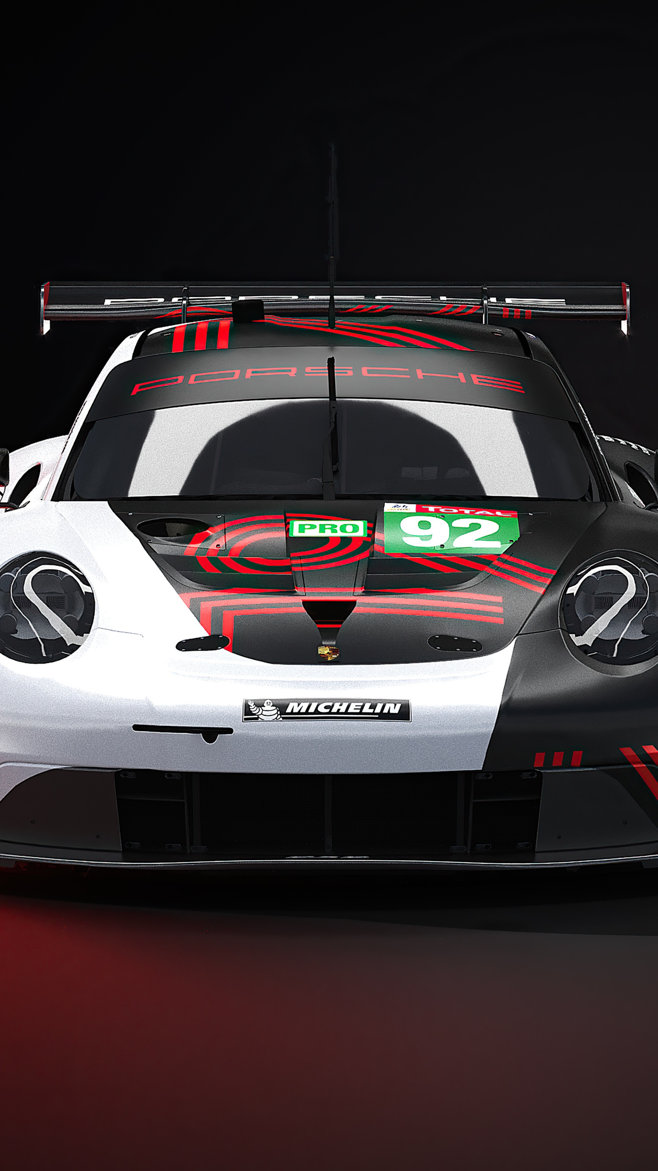 Porsche 911 RSR "92" race car HD Phone Wallpaper