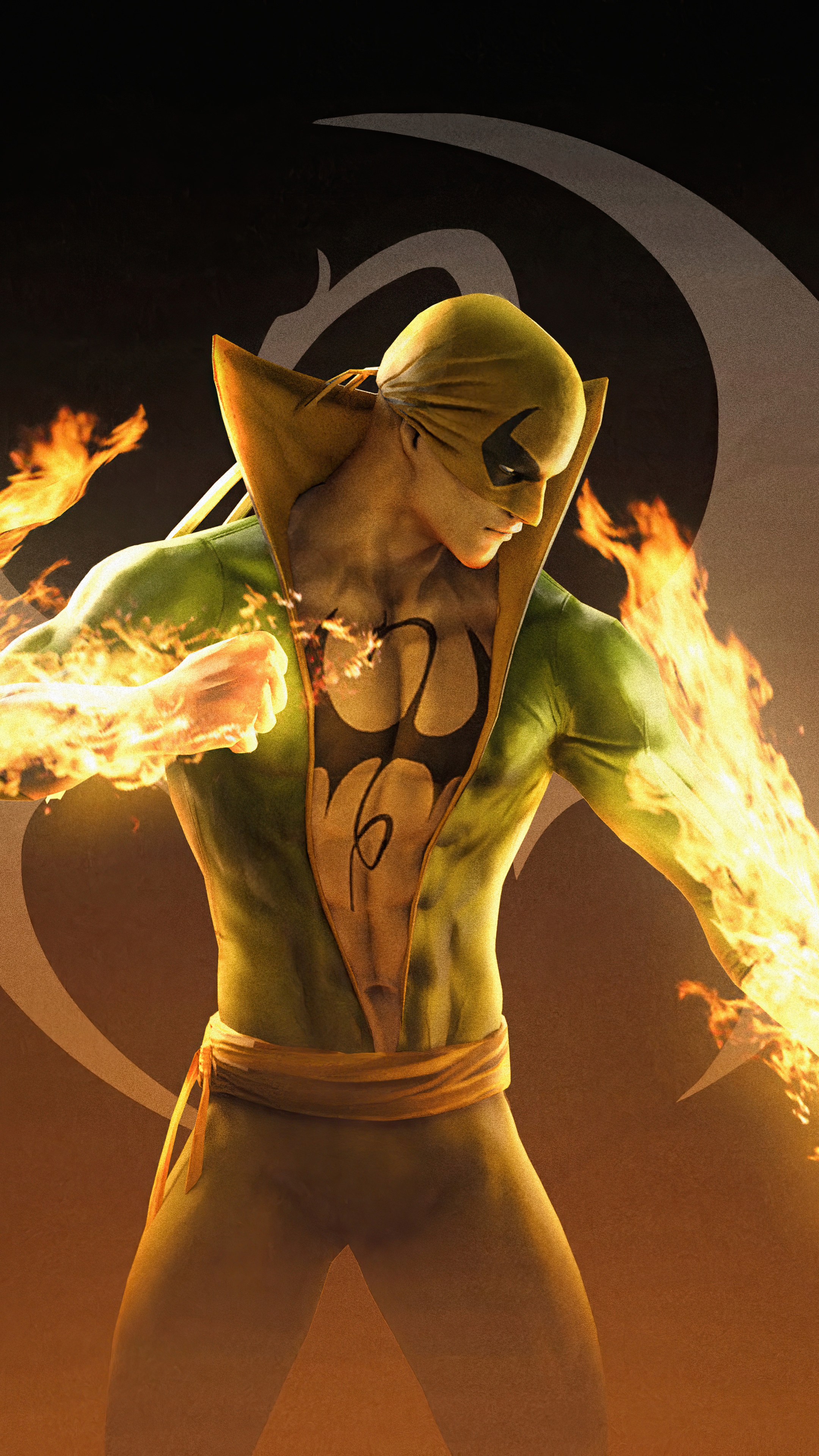 Iron Fist from Marvel artwork HD Phone Wallpaper