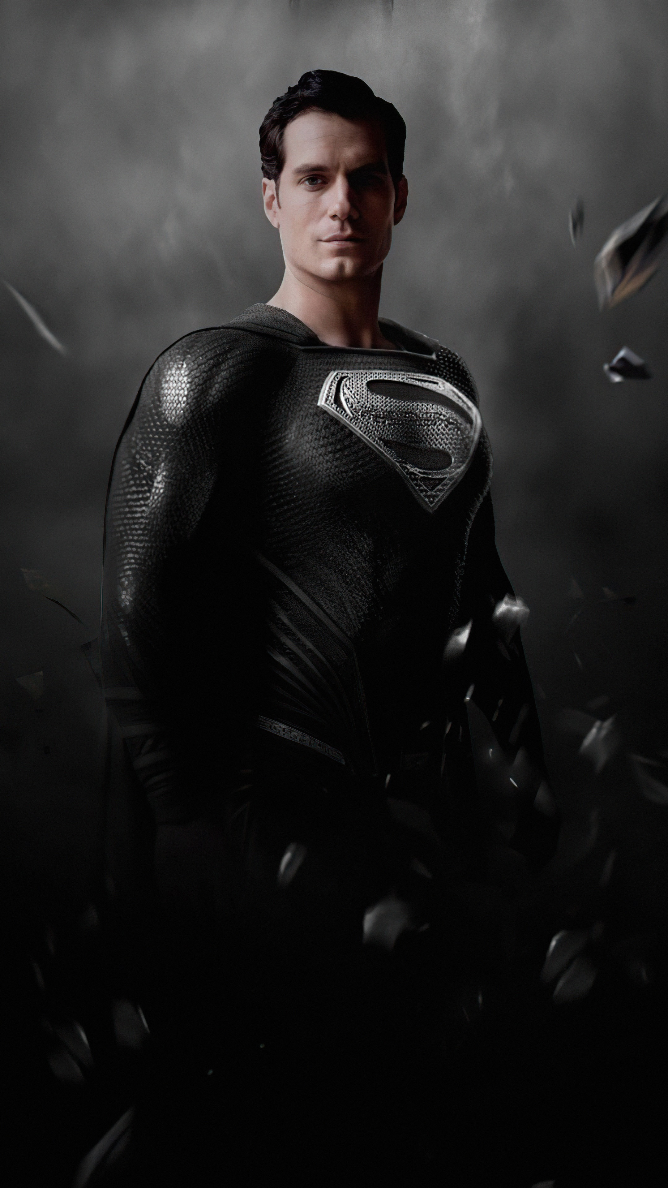 Superman in Black Suit 4K HD Phone Wallpaper