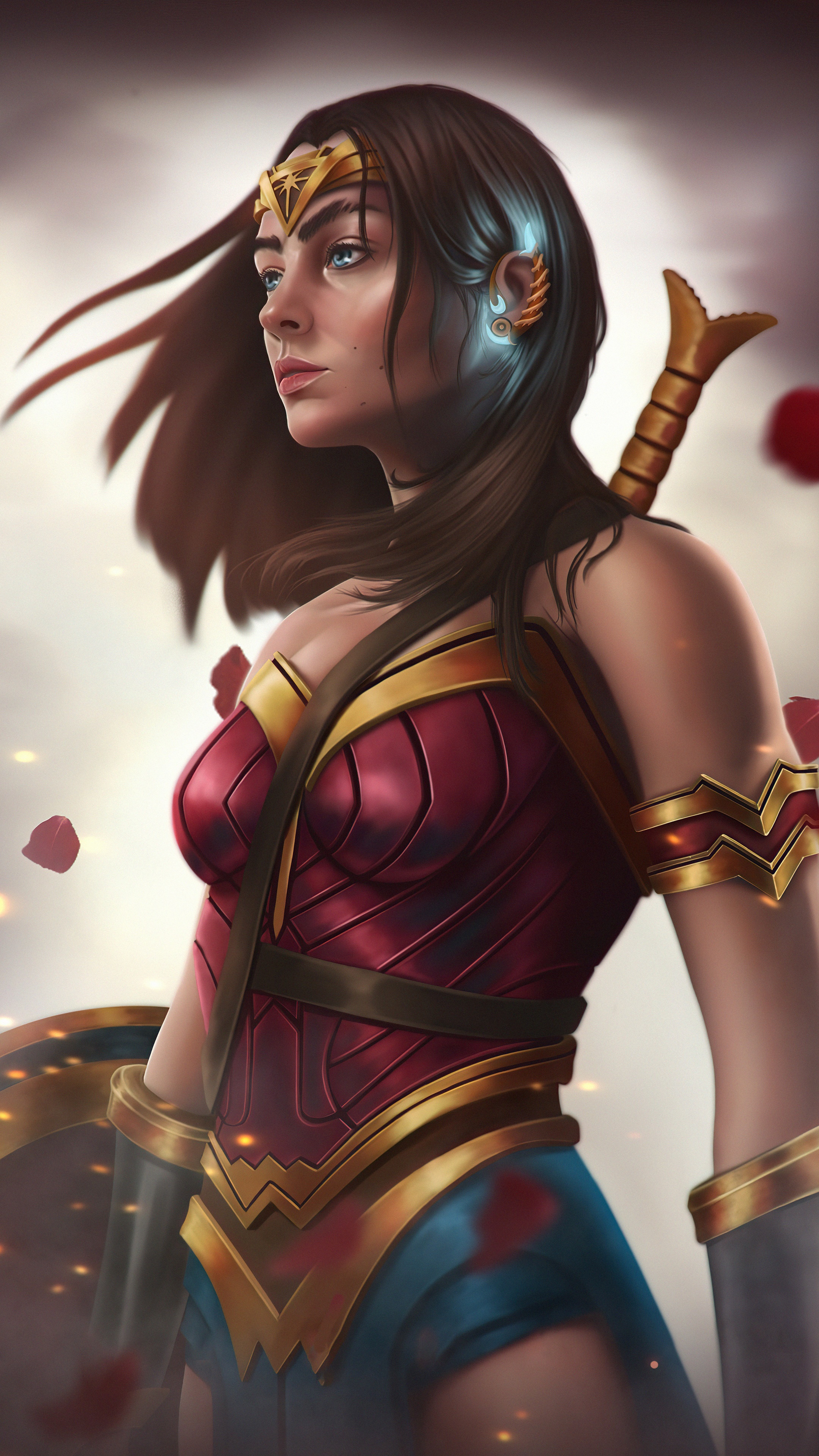 Wonder Woman artwork by an artist on Artstation HD Phone Wallpaper