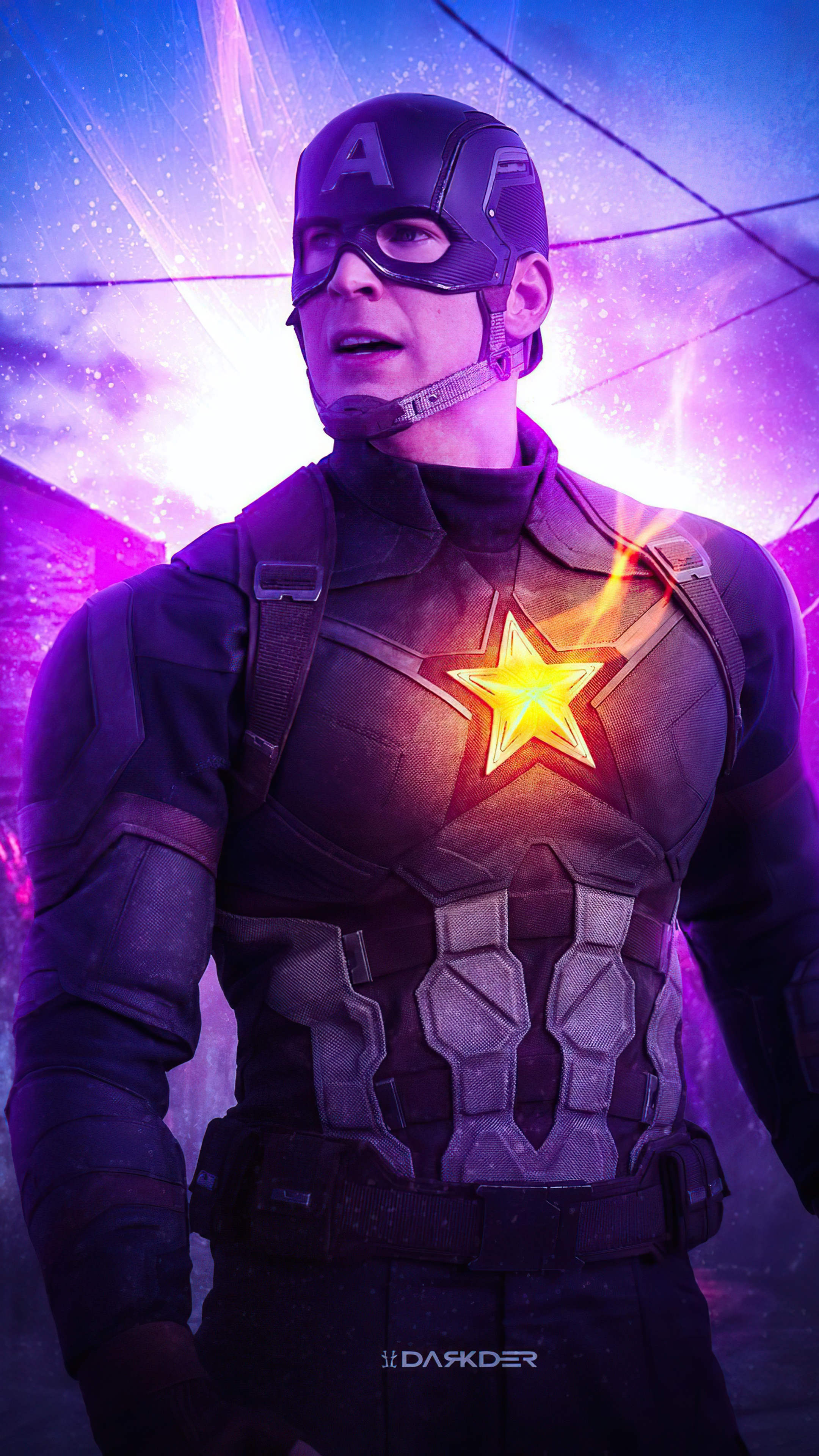 Captain America from Marvel artwork 4K HD Phone Wallpaper