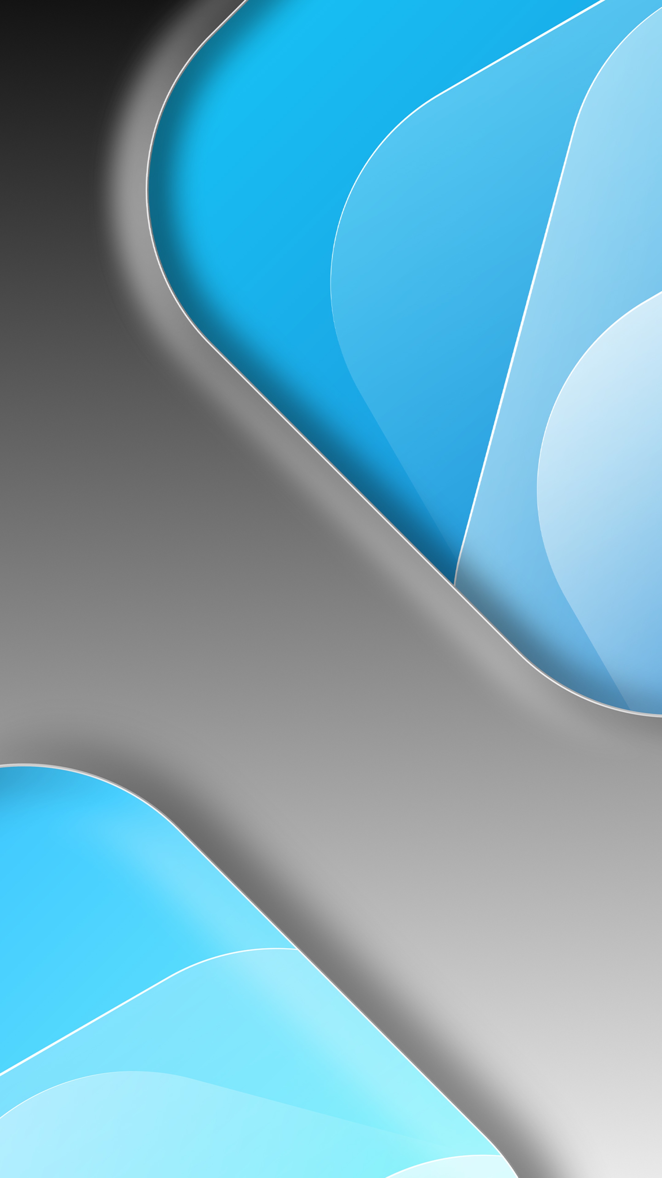 Abstract blue and gray shapes with shadows HD Phone Wallpaper