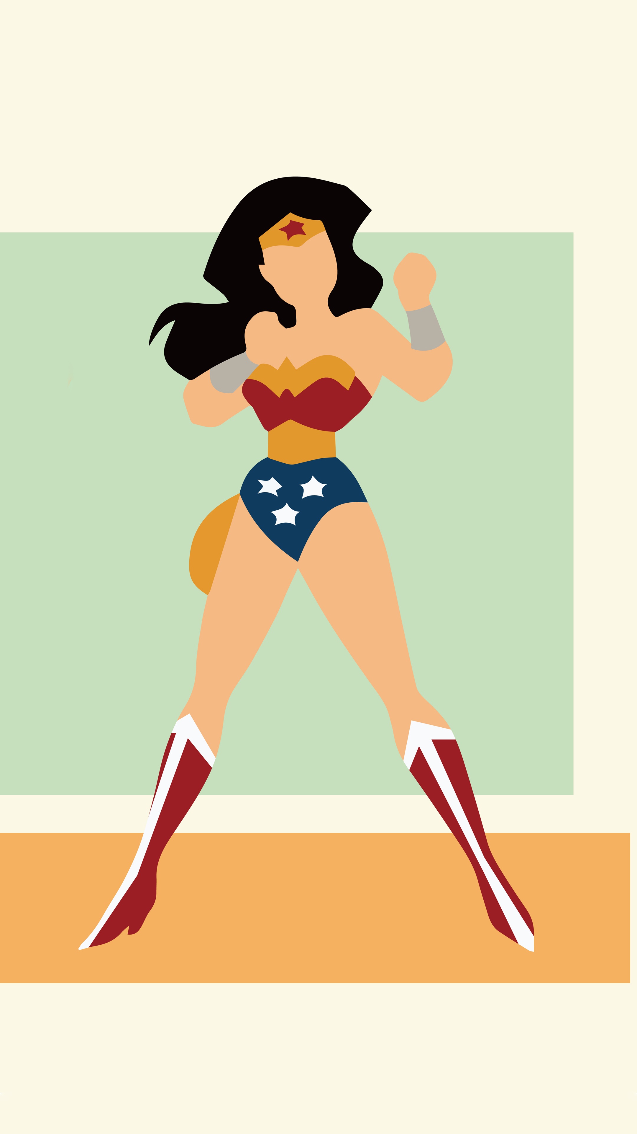 Wonder Woman minimalist artwork HD Phone Wallpaper