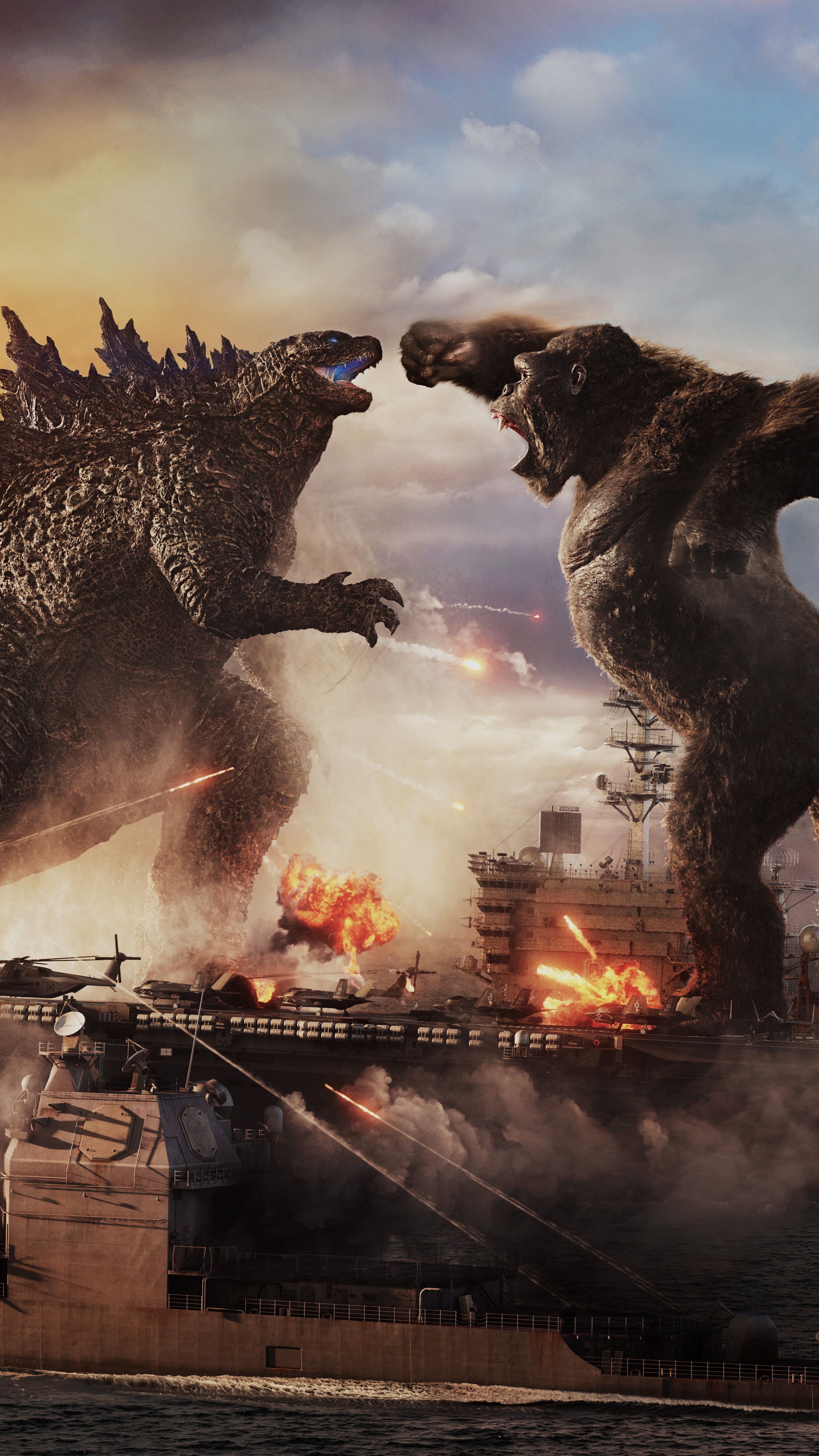 Godzilla vs. Kong from Godzilla vs. Kong HD Phone Wallpaper