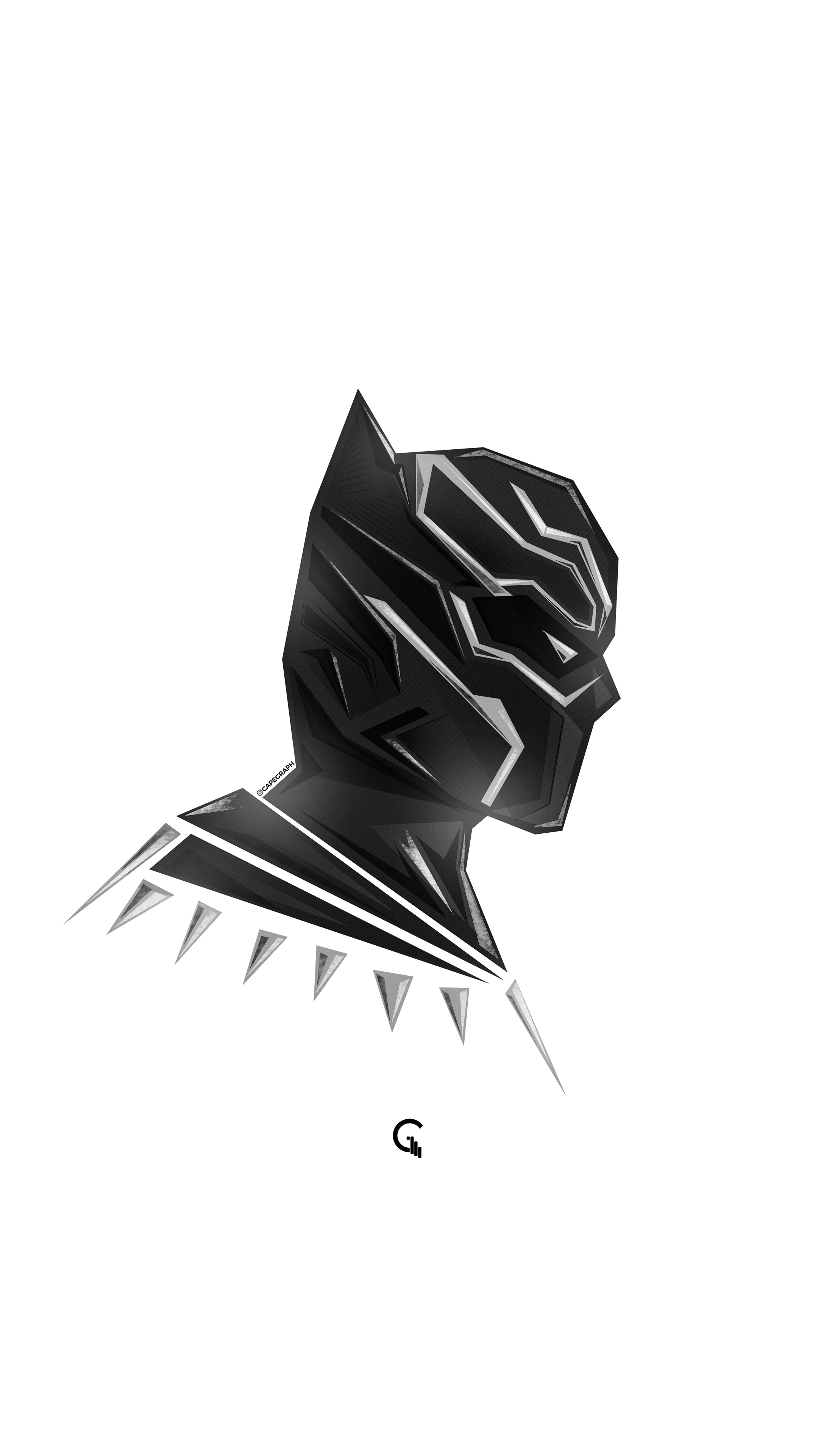 Minimalist Black Panther artwork HD Phone Wallpaper