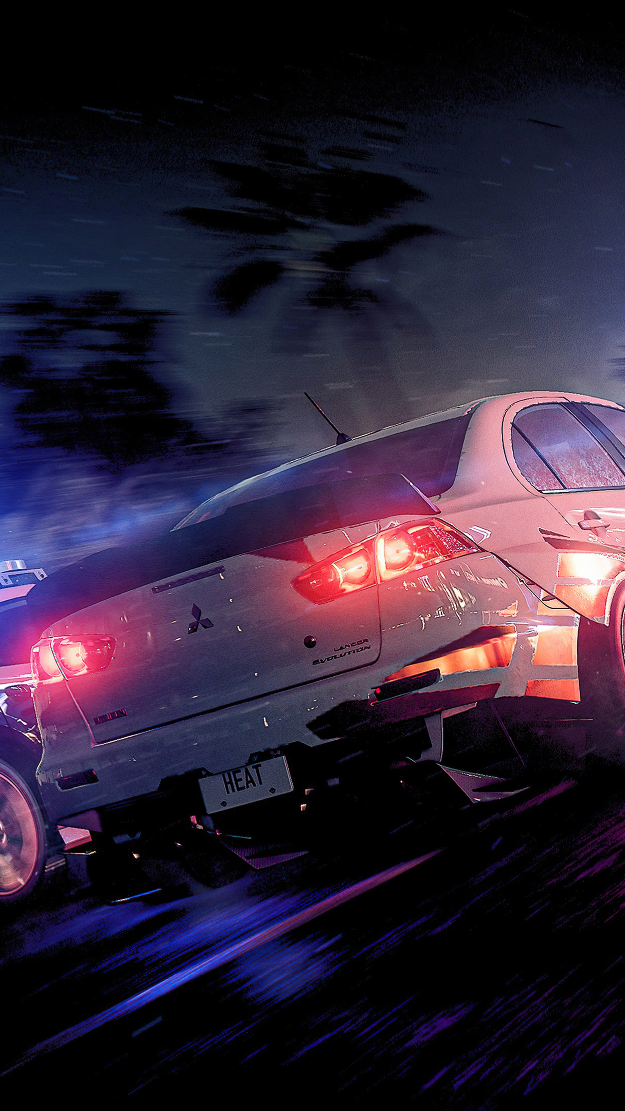 Mitsubishi Lancer Evolution in Need for Speed Heat HD Phone Wallpaper
