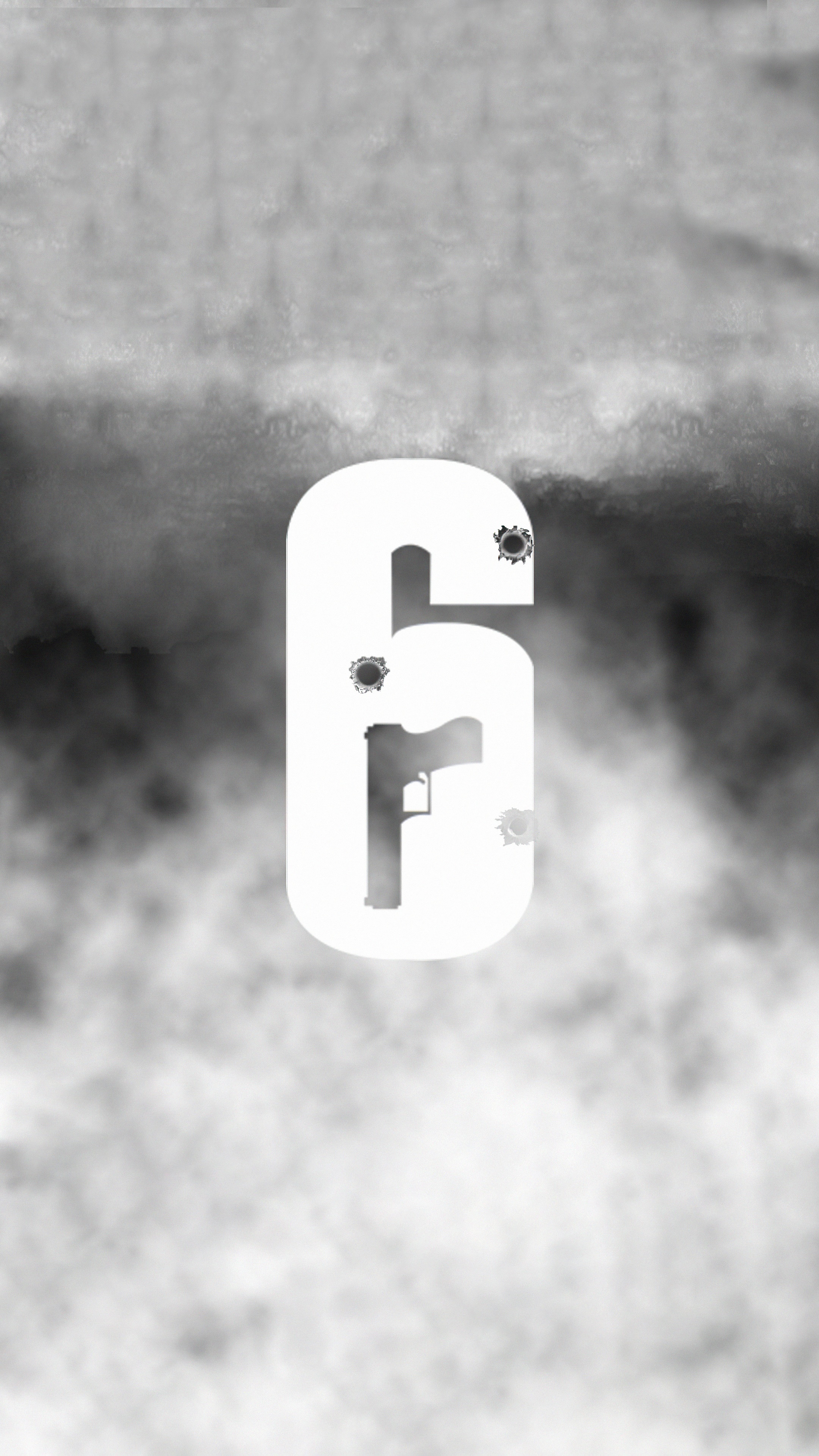 Tom Clancy's Rainbow Six Siege logo with gun HD Phone Wallpaper