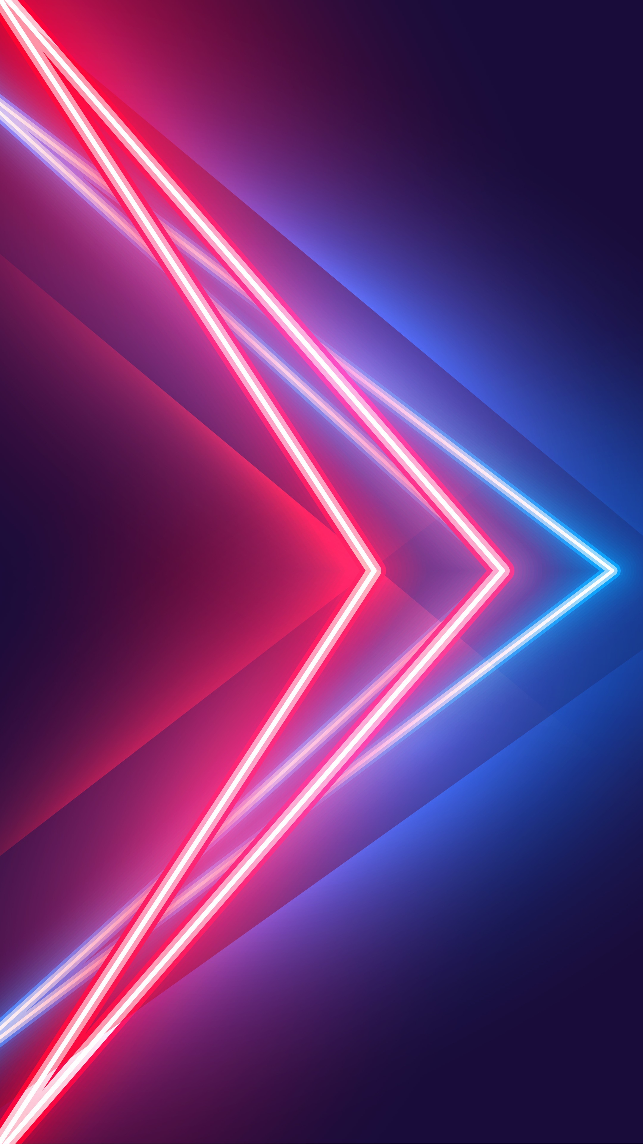Abstract Neon Light Arrows HD Phone Wallpaper