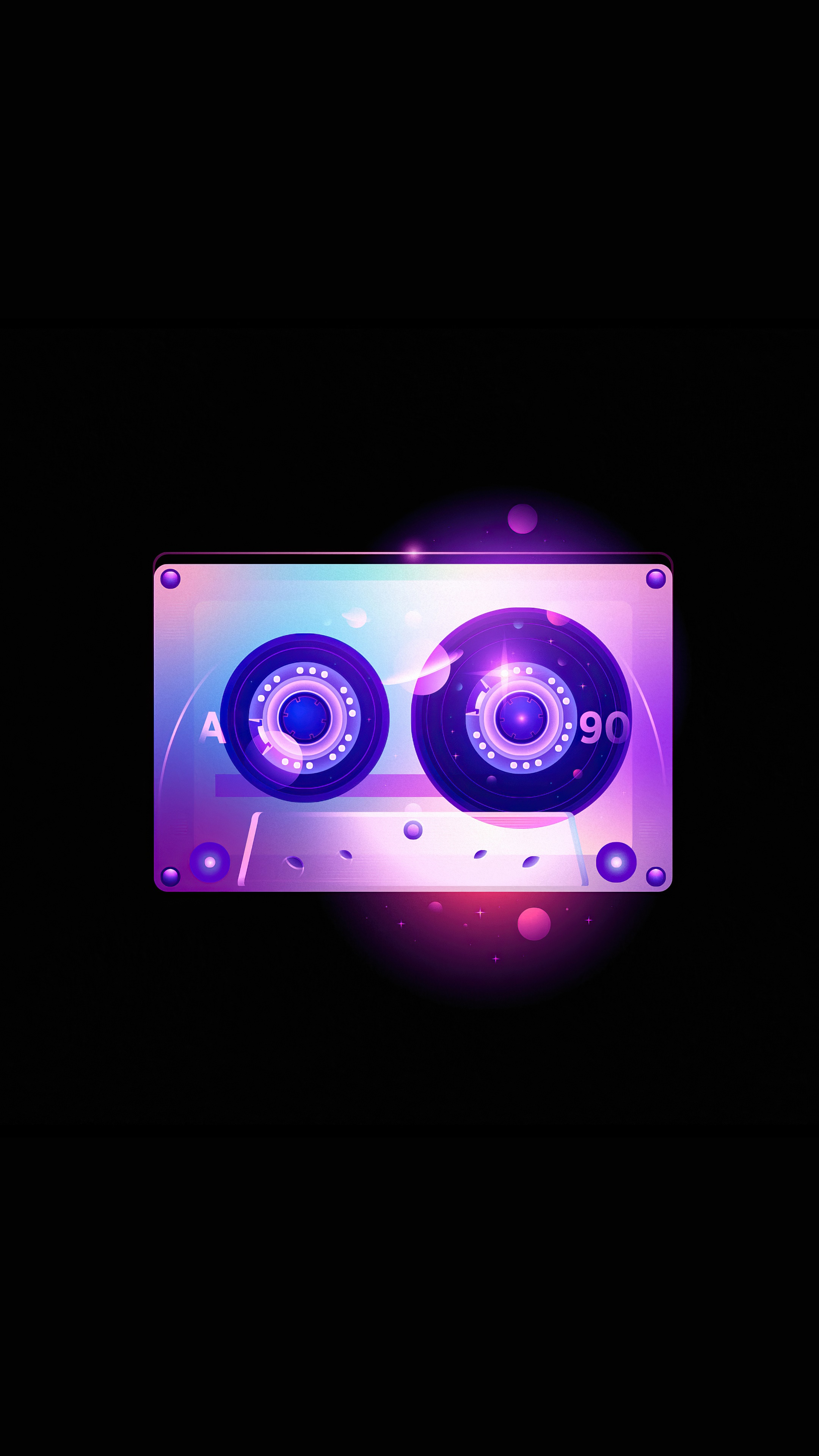 Retro Synthwave Cassette Artwork HD Phone Wallpaper