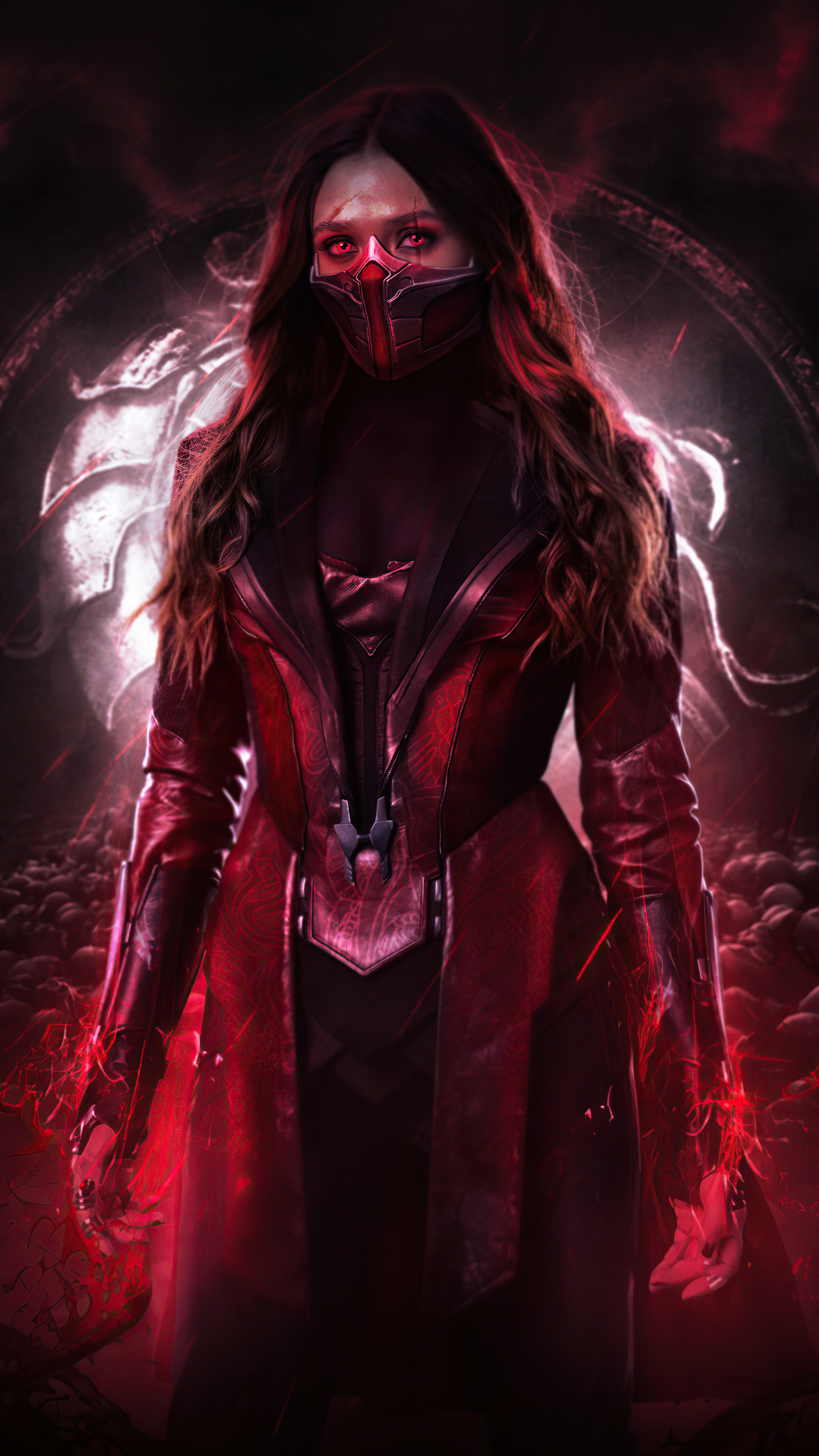 Scarlet Witch from Marvel artwork HD Phone Wallpaper
