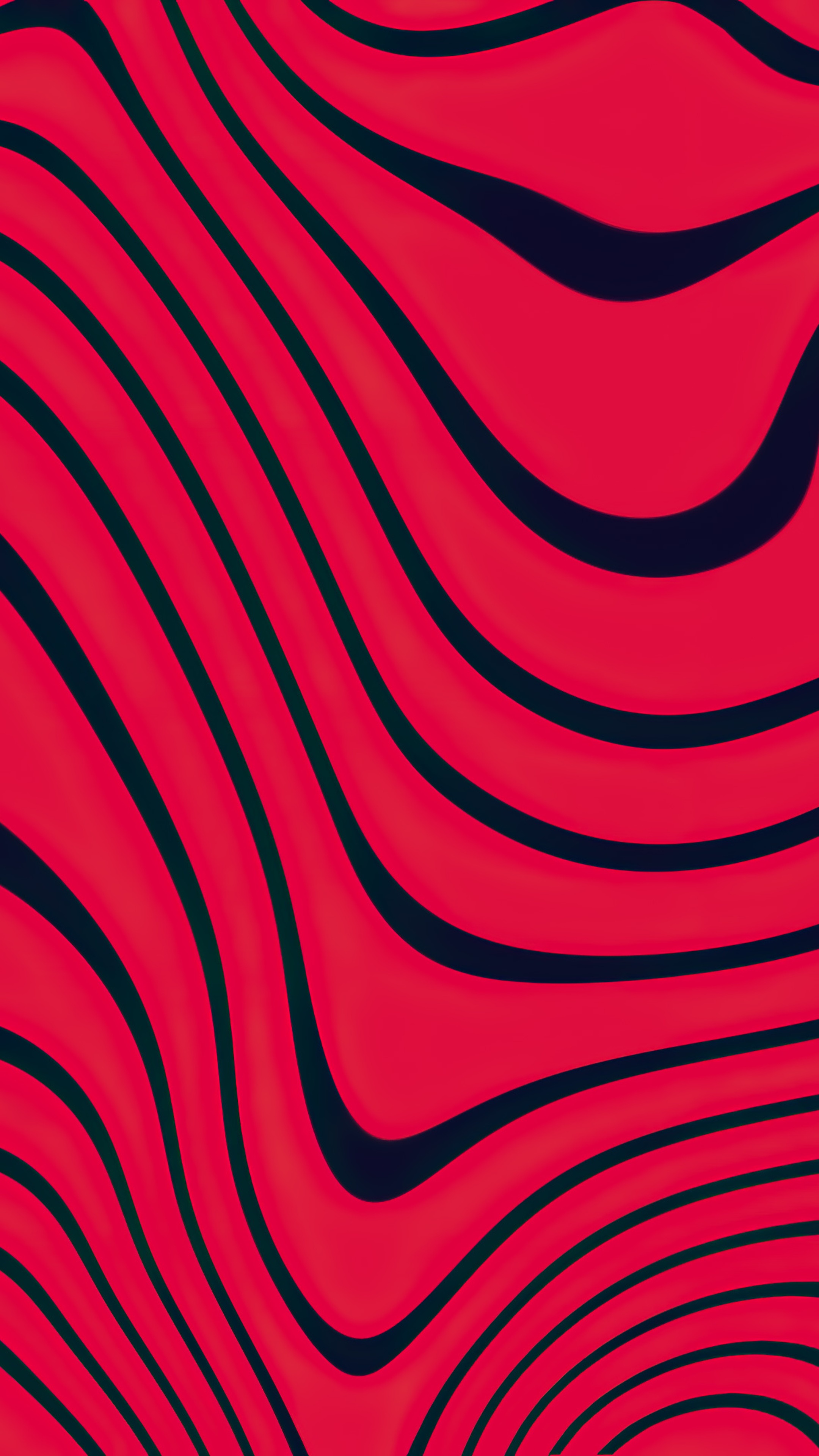 Abstract red and black wavy lines 4K HD Phone Wallpaper