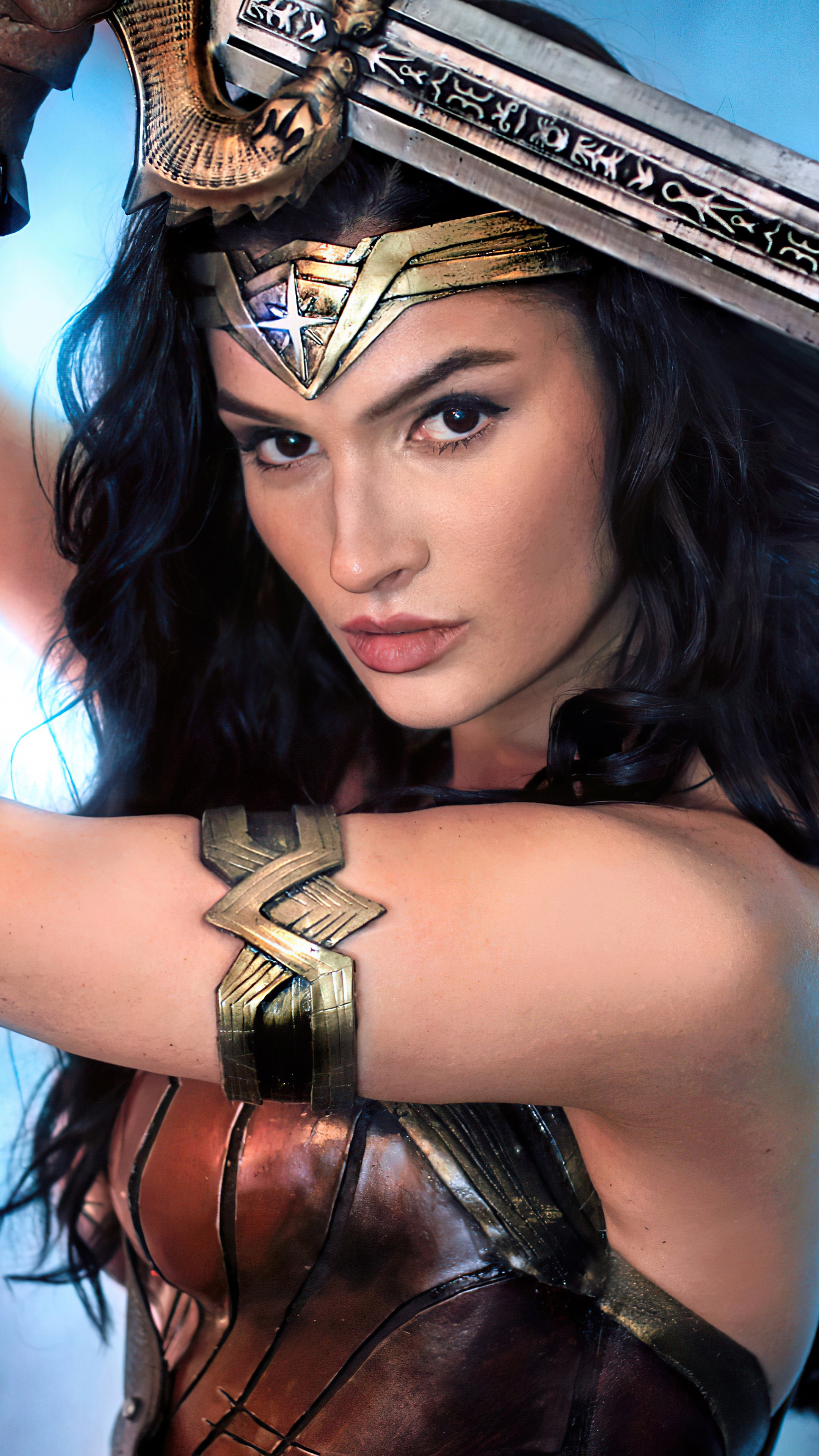 Wonder Woman cosplay with sword HD Phone Wallpaper